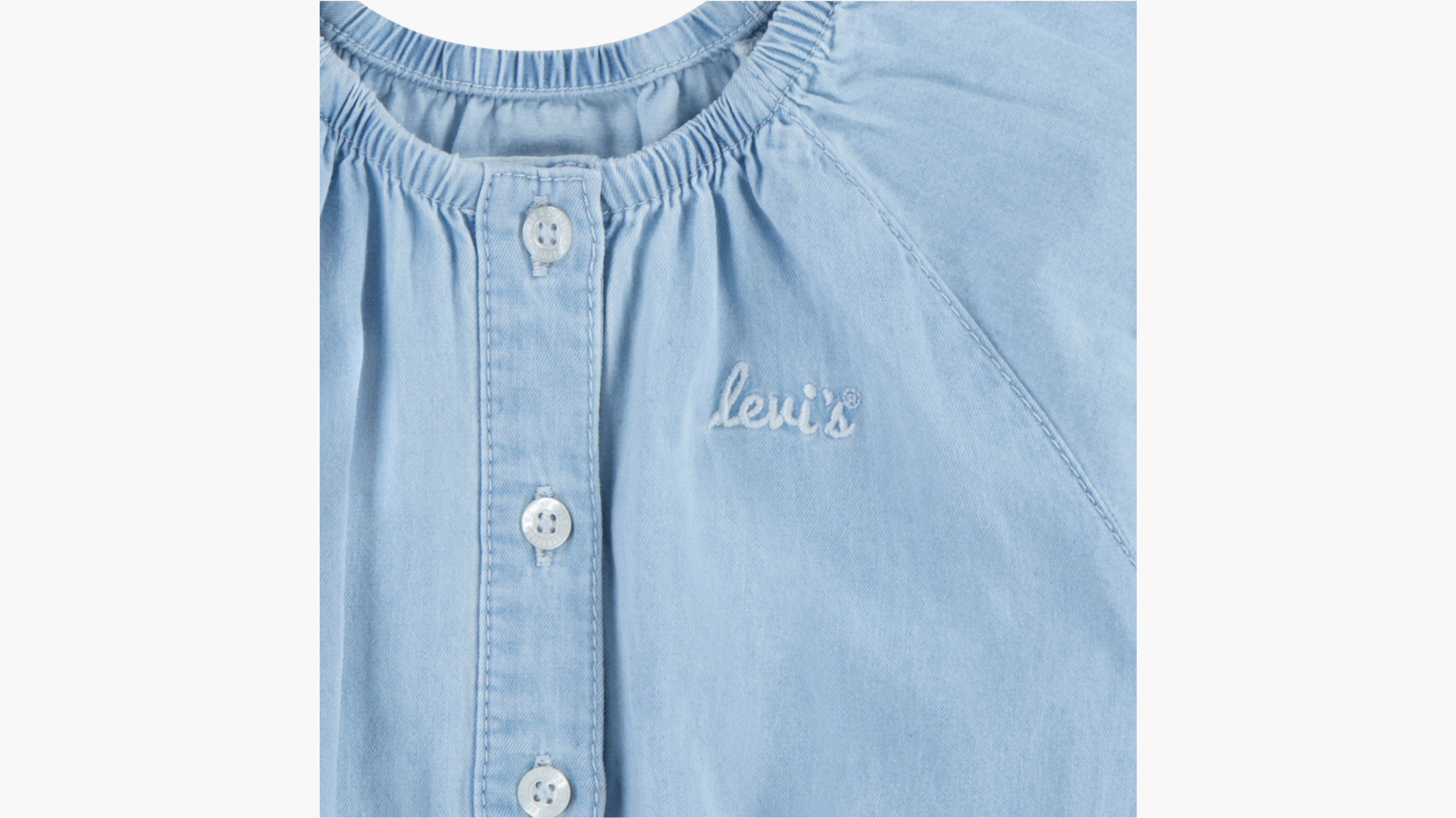 Puff Sleeve Denim Romper Toddler Girls 2T-4T 3