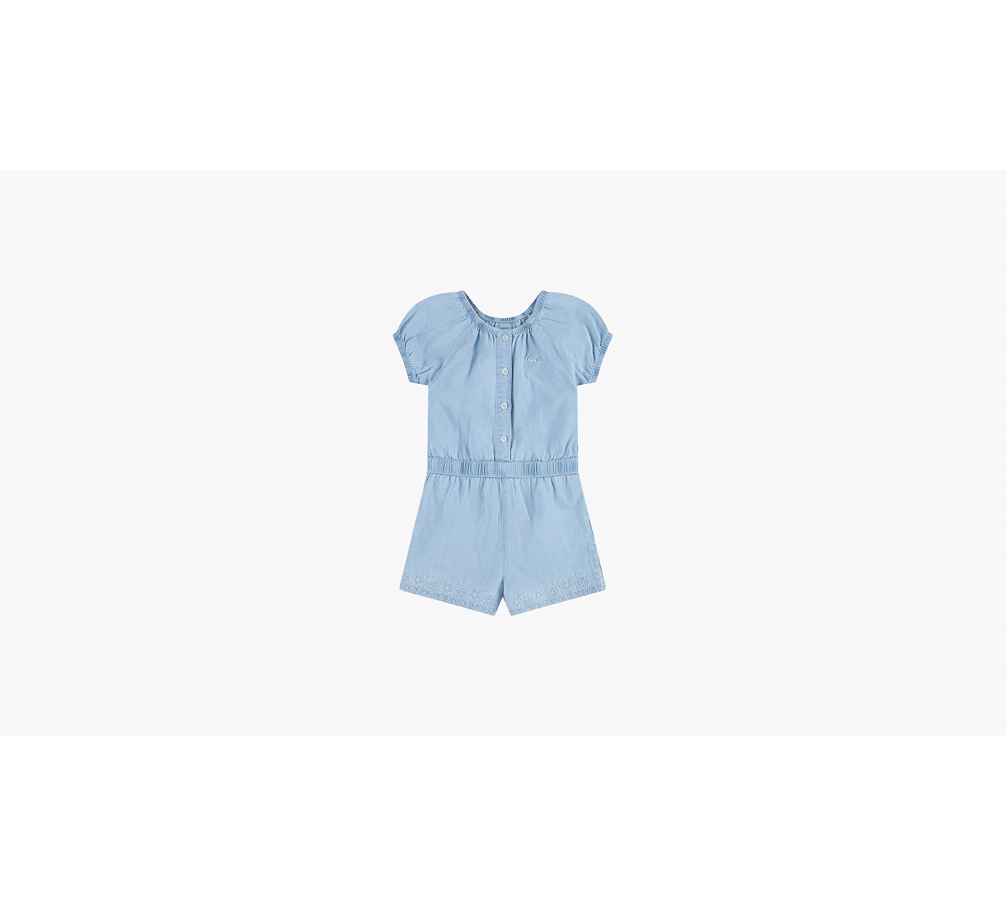 Puff Sleeve Denim Romper Toddler Girls 2t-4t - Light Wash | Levi's® US
