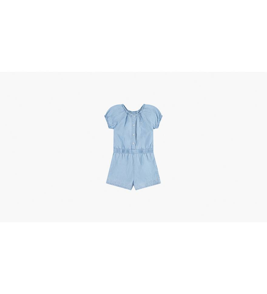 Puff Sleeve Denim Romper Toddler Girls 2t-4t - Light Wash | Levi's® US