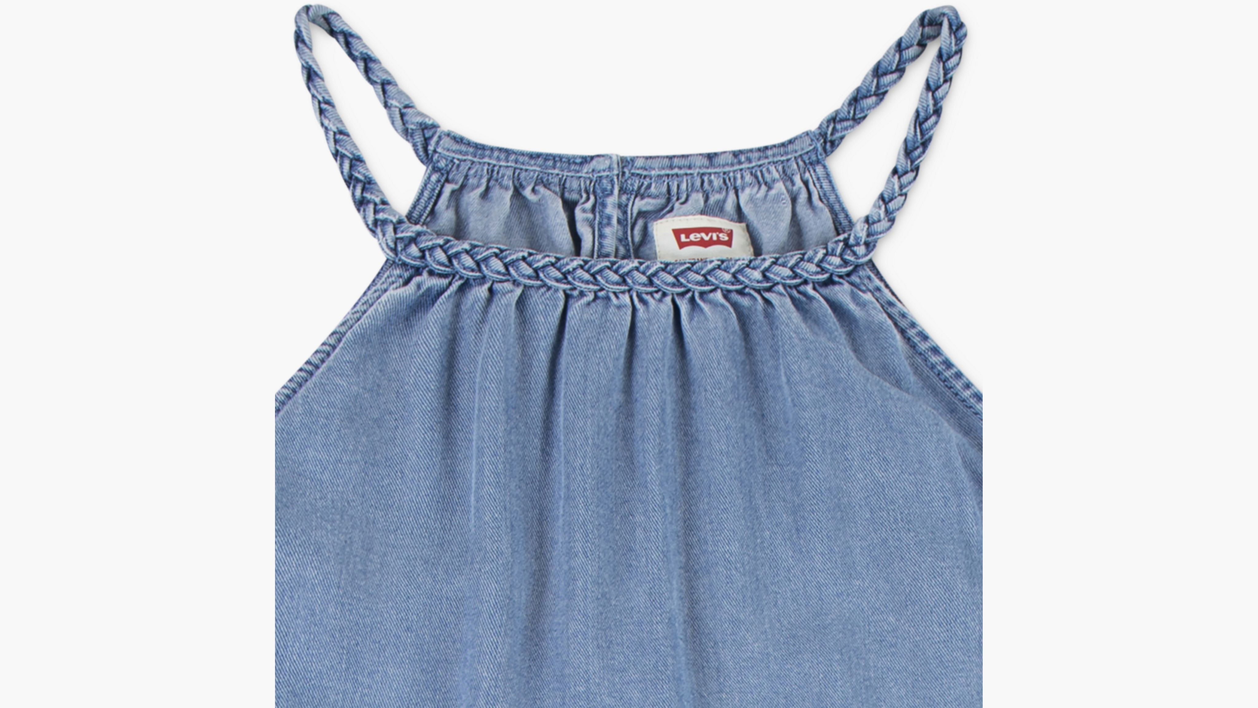 Levi's Halter Tiered Dress Little Girls 4-6x 6 In Hang Up Without Destruction