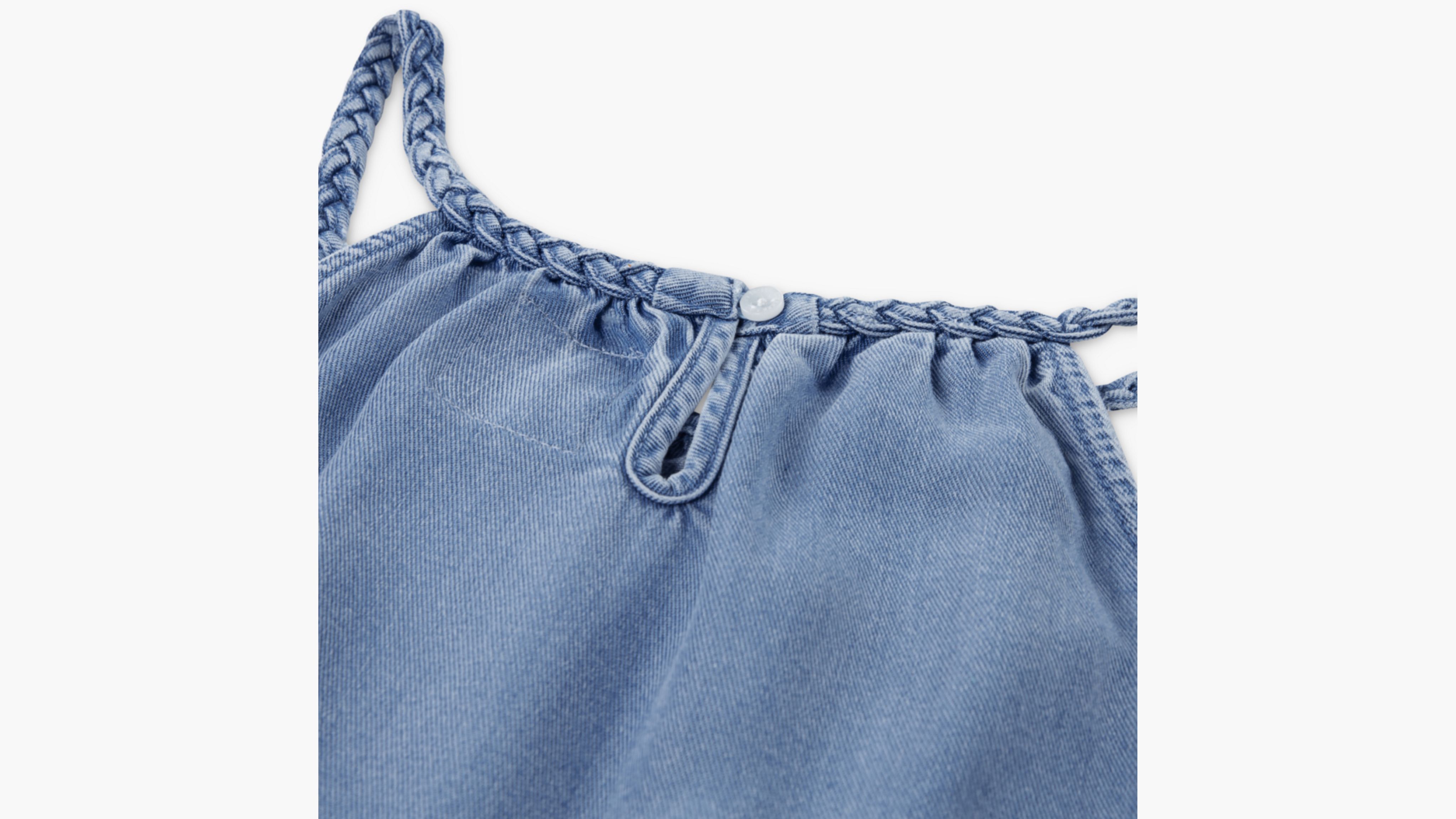 Levi's Halter Tiered Dress Little Girls 4-6x 6 In Hang Up Without Destruction