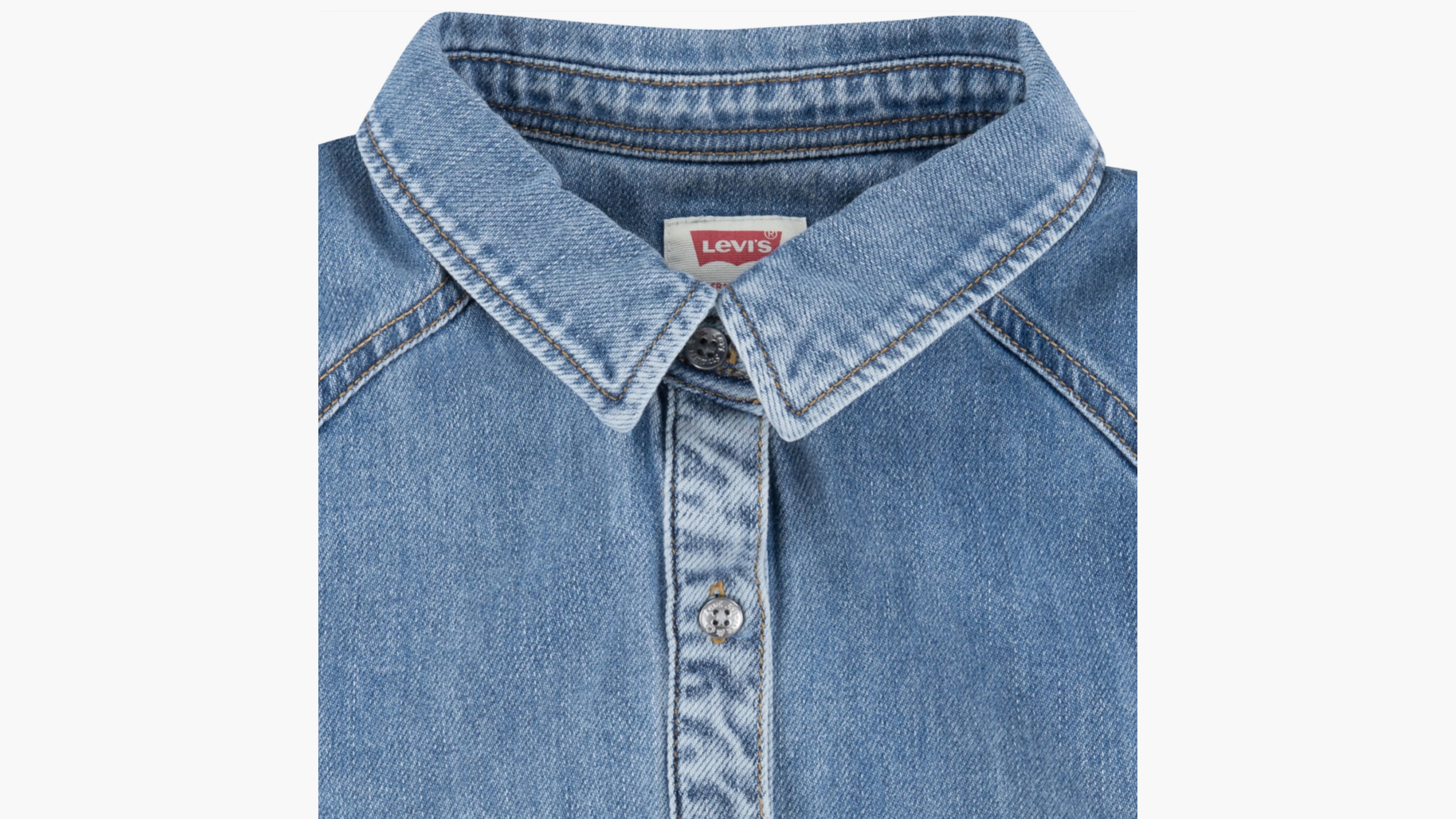 Western Button Up Dress Big Girls S-XL 3