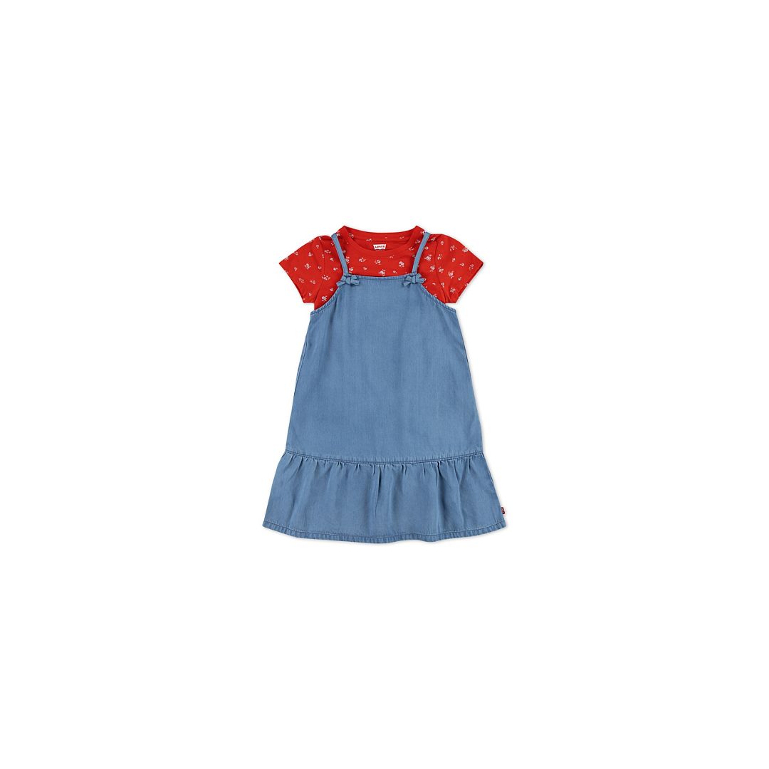 Levi's Layerable Dress With Tee Little Girls 4-6x T-shirt 6x In Multi