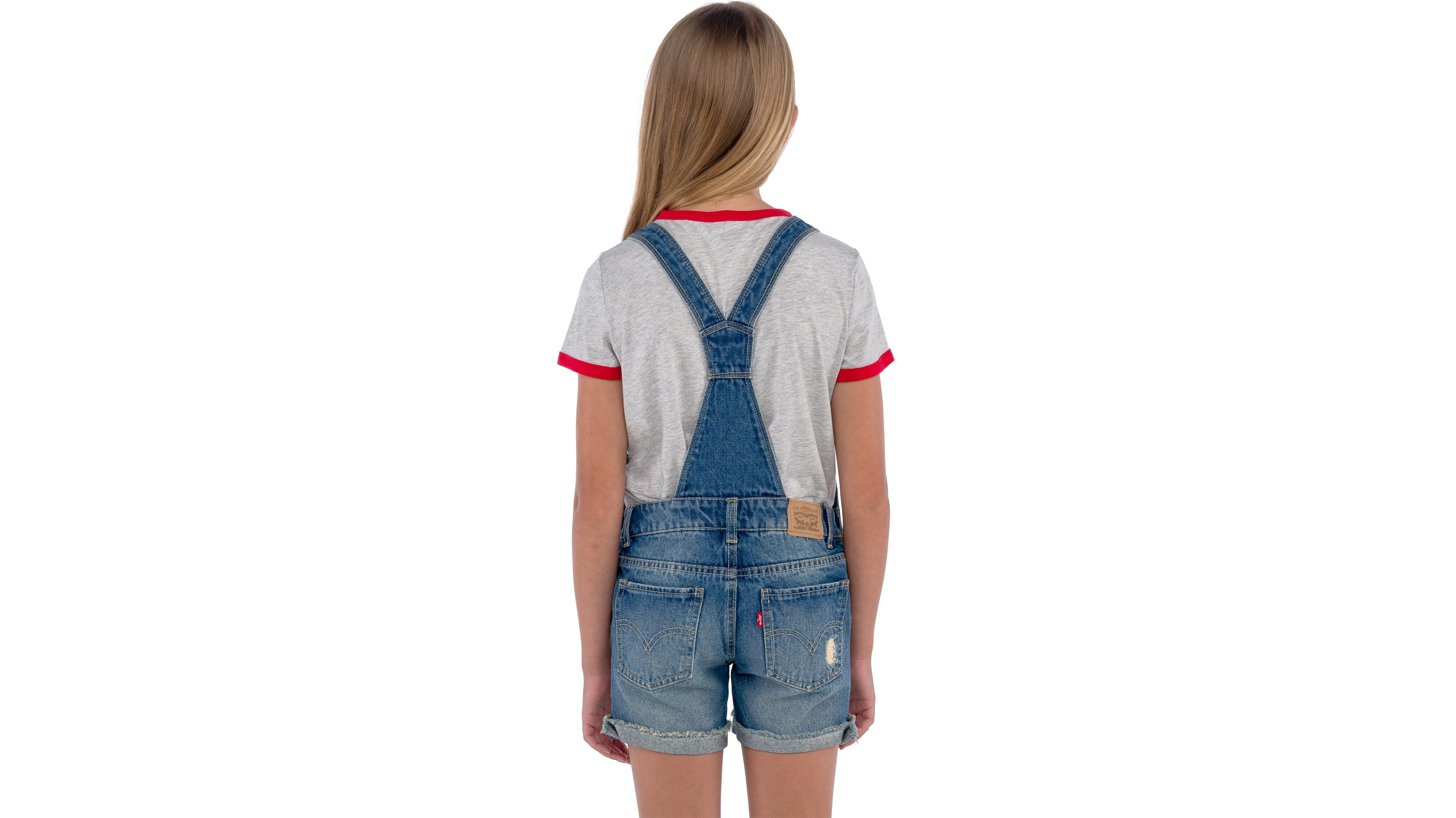 girls denim shortalls