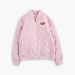 Big Girls S-XL Quilted Bomber Jacket 1