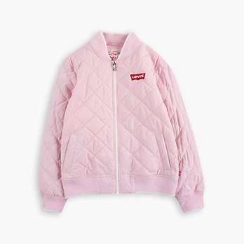 Big Girls S-XL Quilted Bomber Jacket 1