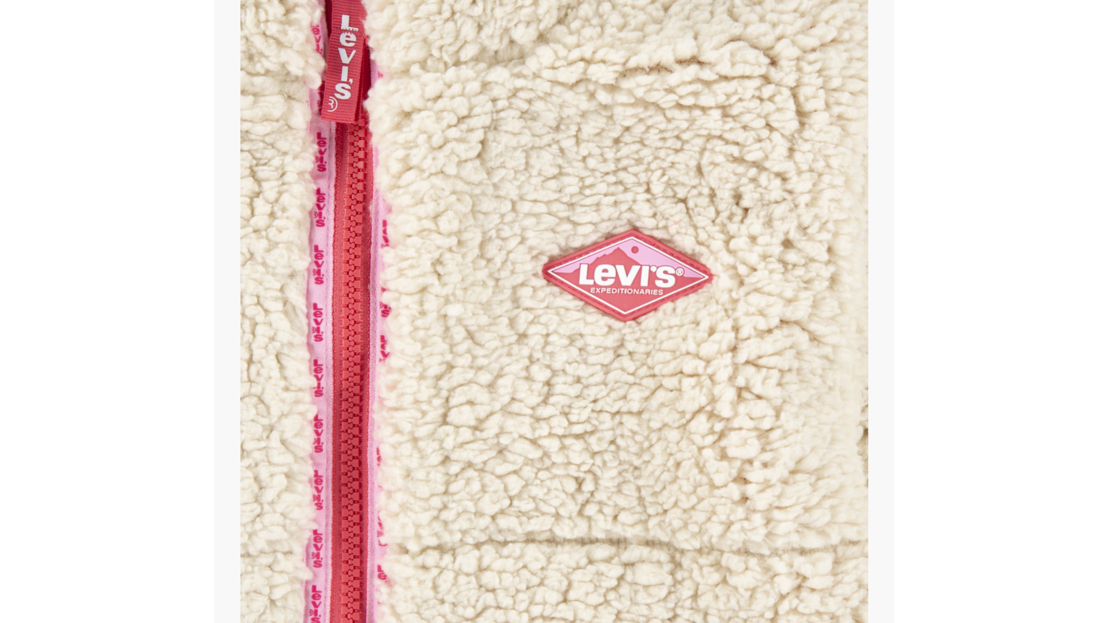 Levi's® Boxy Fit Sherpa Big Girls Jacket S-xl - Beige