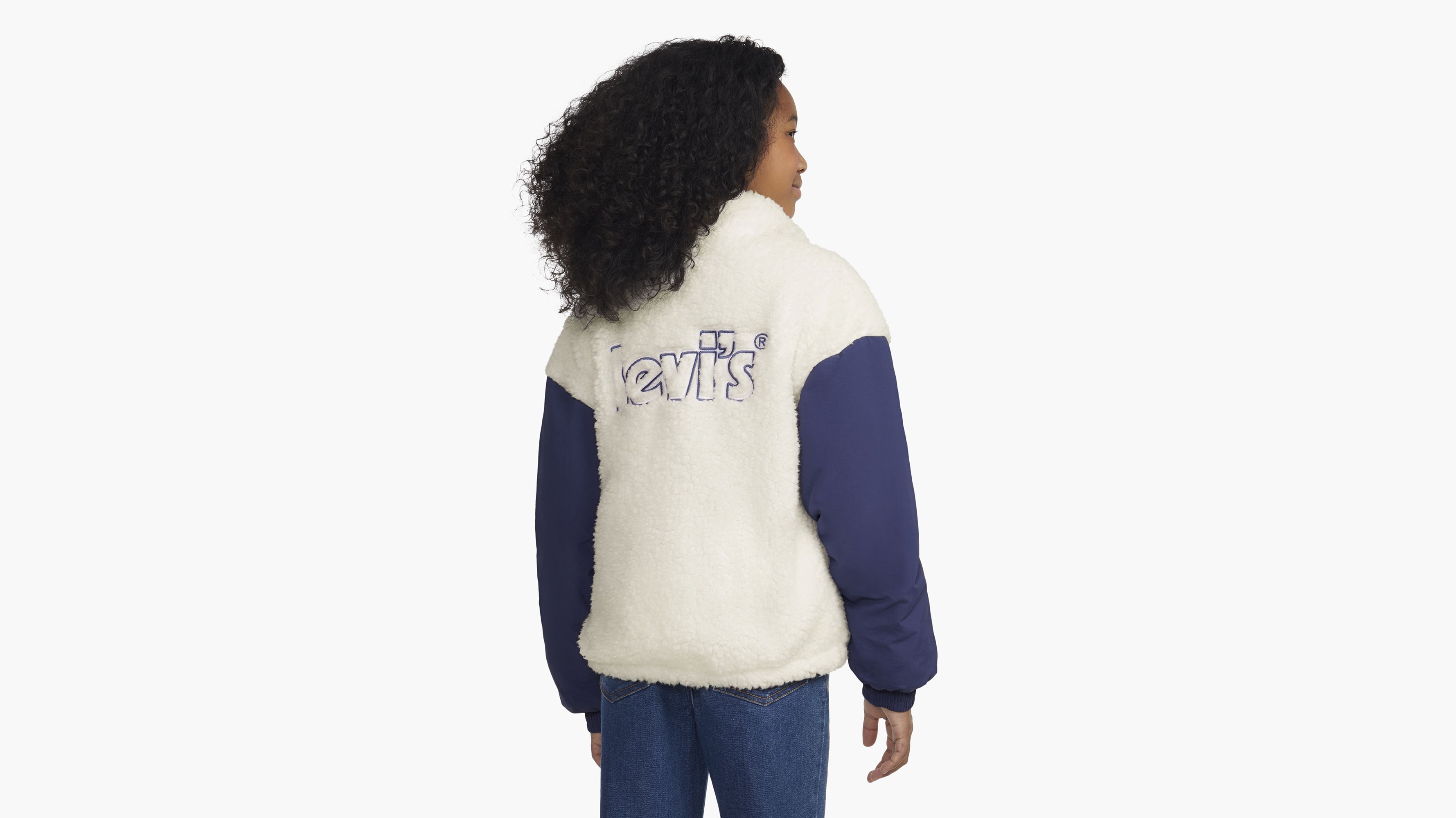スキー FR X 167cm Boxy Fit Sherpa Jacket Big Girls S-xl - White | Levi's® US