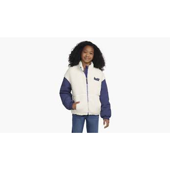 Boxy Fit Sherpa Jacket Big Girls S-XL 2