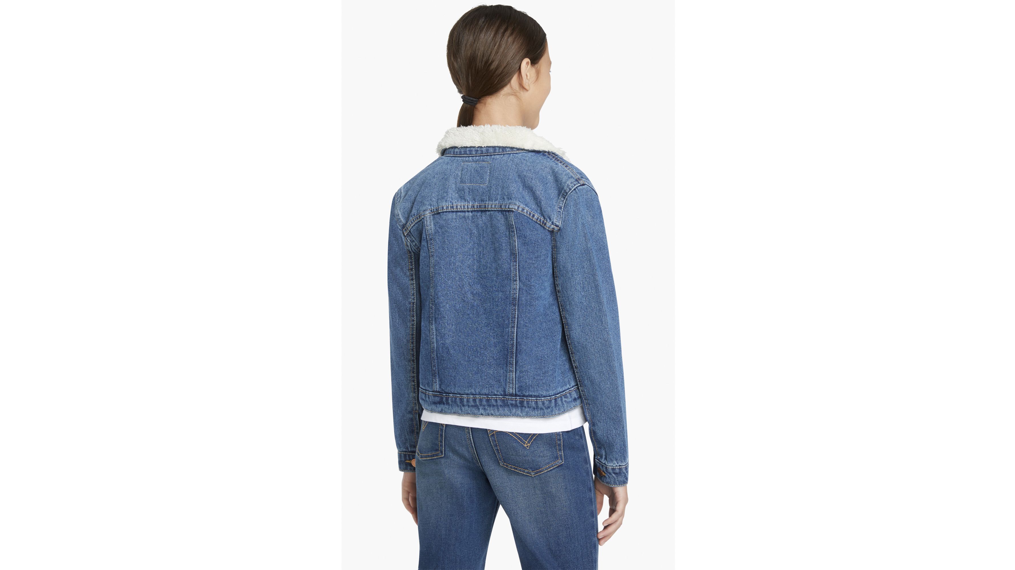 Sherpa Trucker Jacket Big Girls S-XL 2