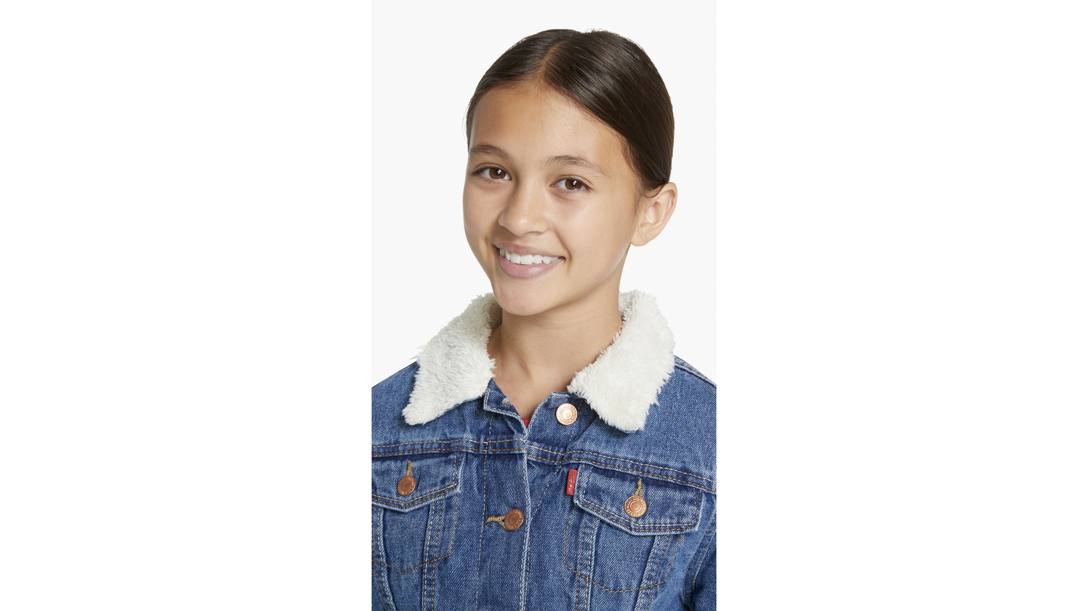 Sherpa Trucker Jacket Big Girls S-xl - Medium Wash | Levi's® US