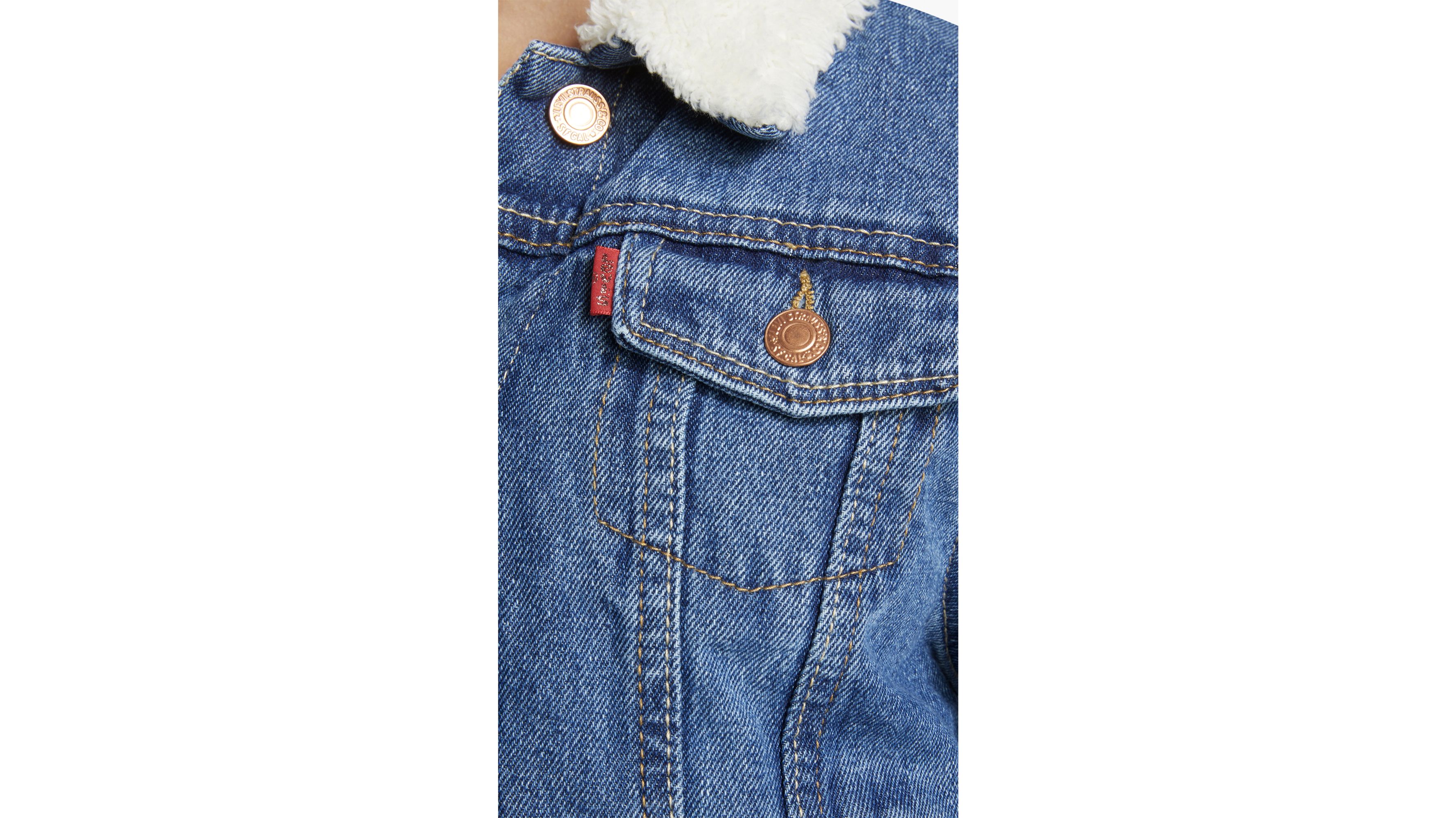 Sherpa Trucker Jacket Big Girls S-xl - Medium Wash | Levi's® US