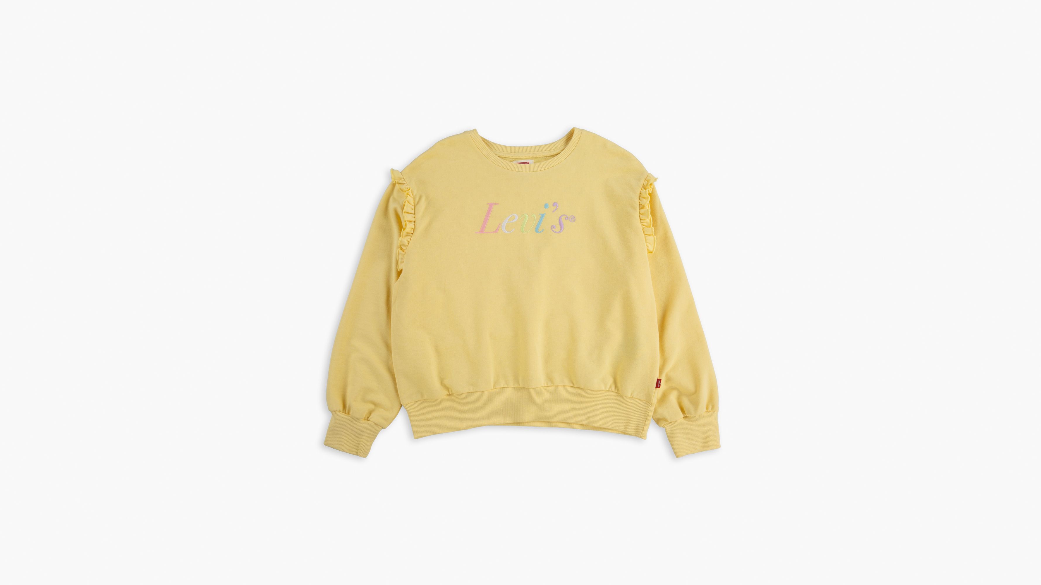 Big Girls (S-XL) Balloon Sleeve Crewneck Sweatshirt 1