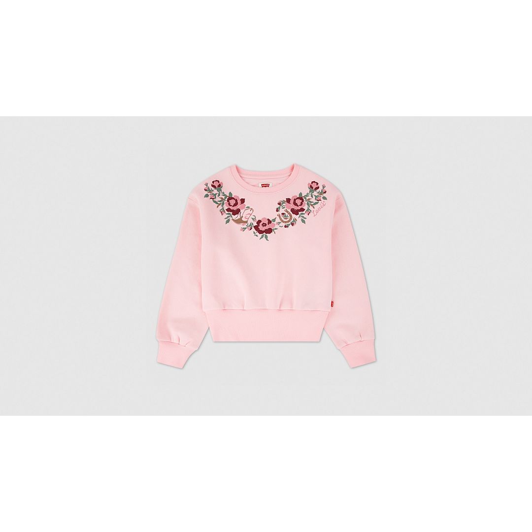 Levi's Levis Meet And Greet Western Crew Big Girls S-xl Xl In Pink