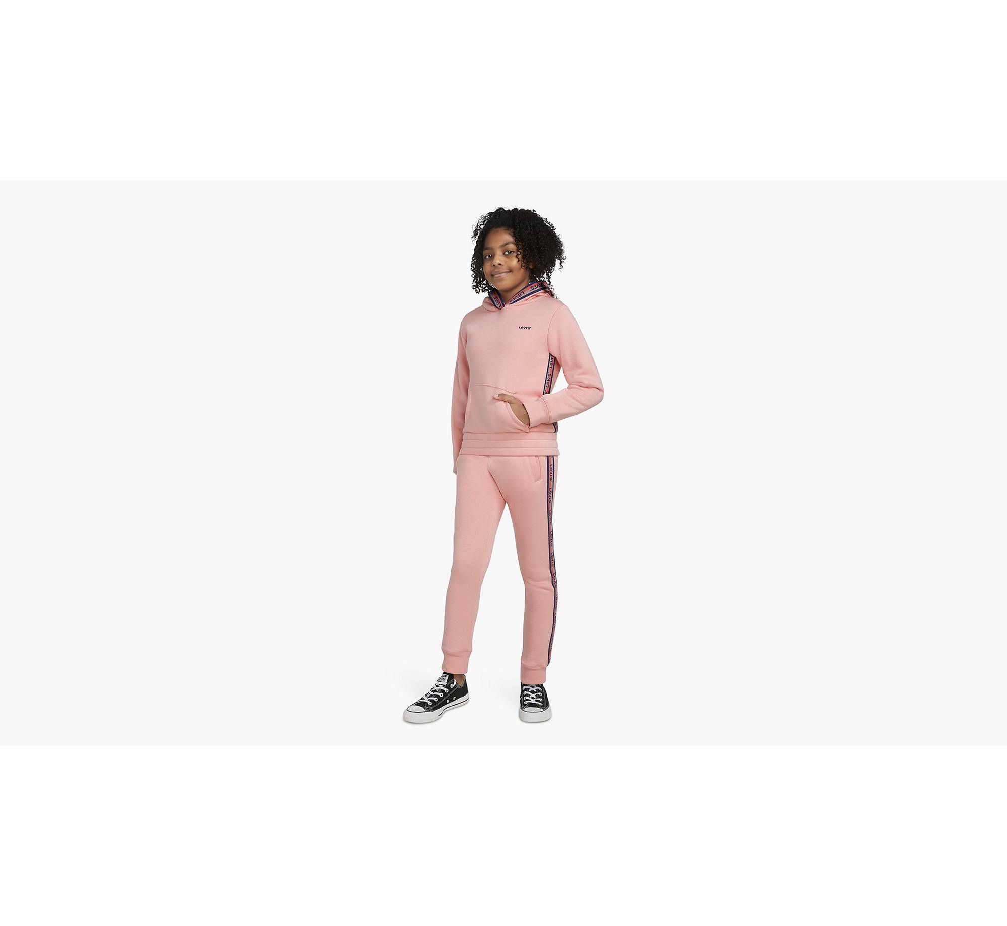 Levi's® Logo Hoodie Sweatshirt Big Girls 7-16 - Pink | Levi's® US