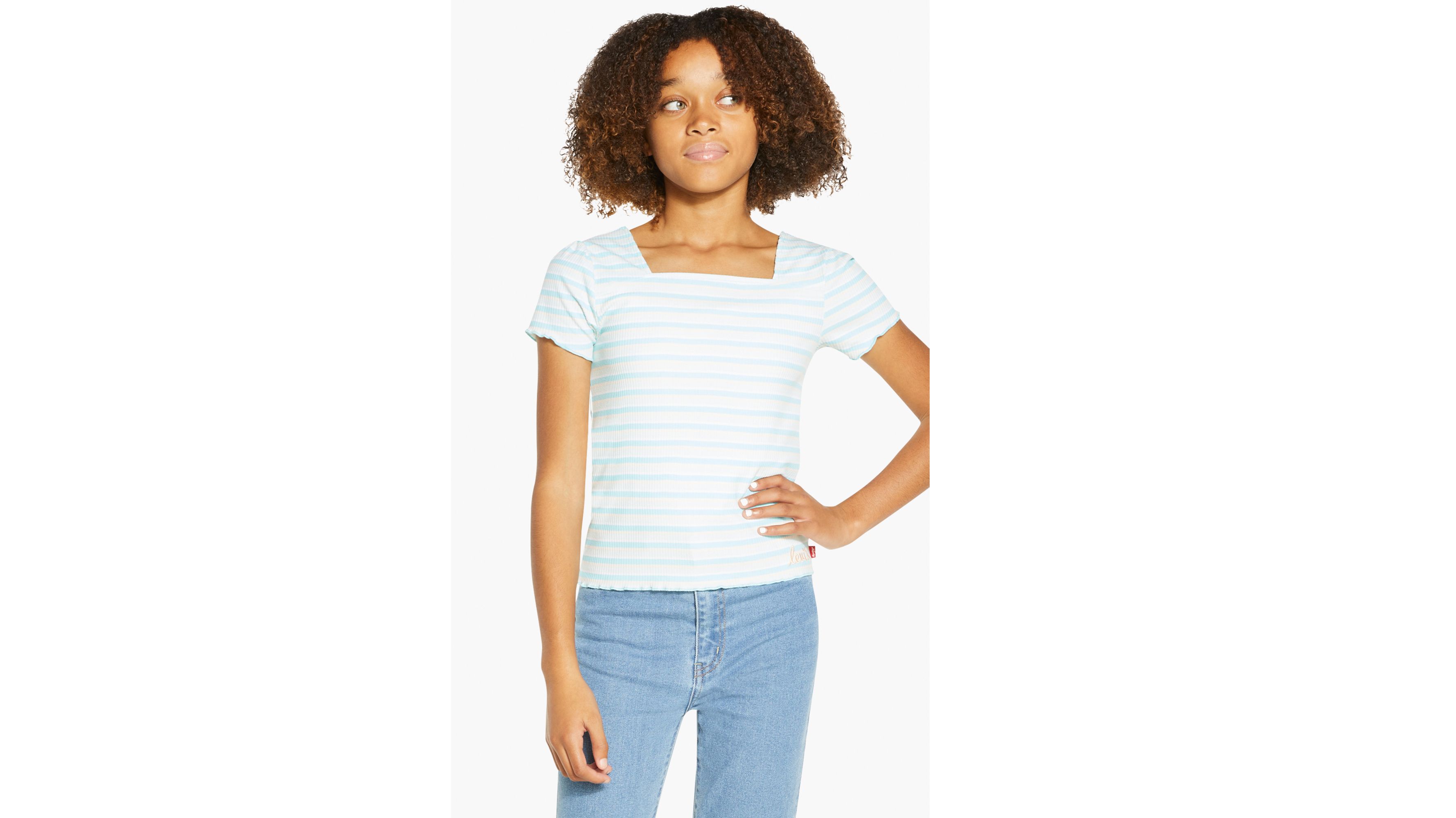Ribbed Baby Tshirt Big Girls Sxl Blue Levi's® US