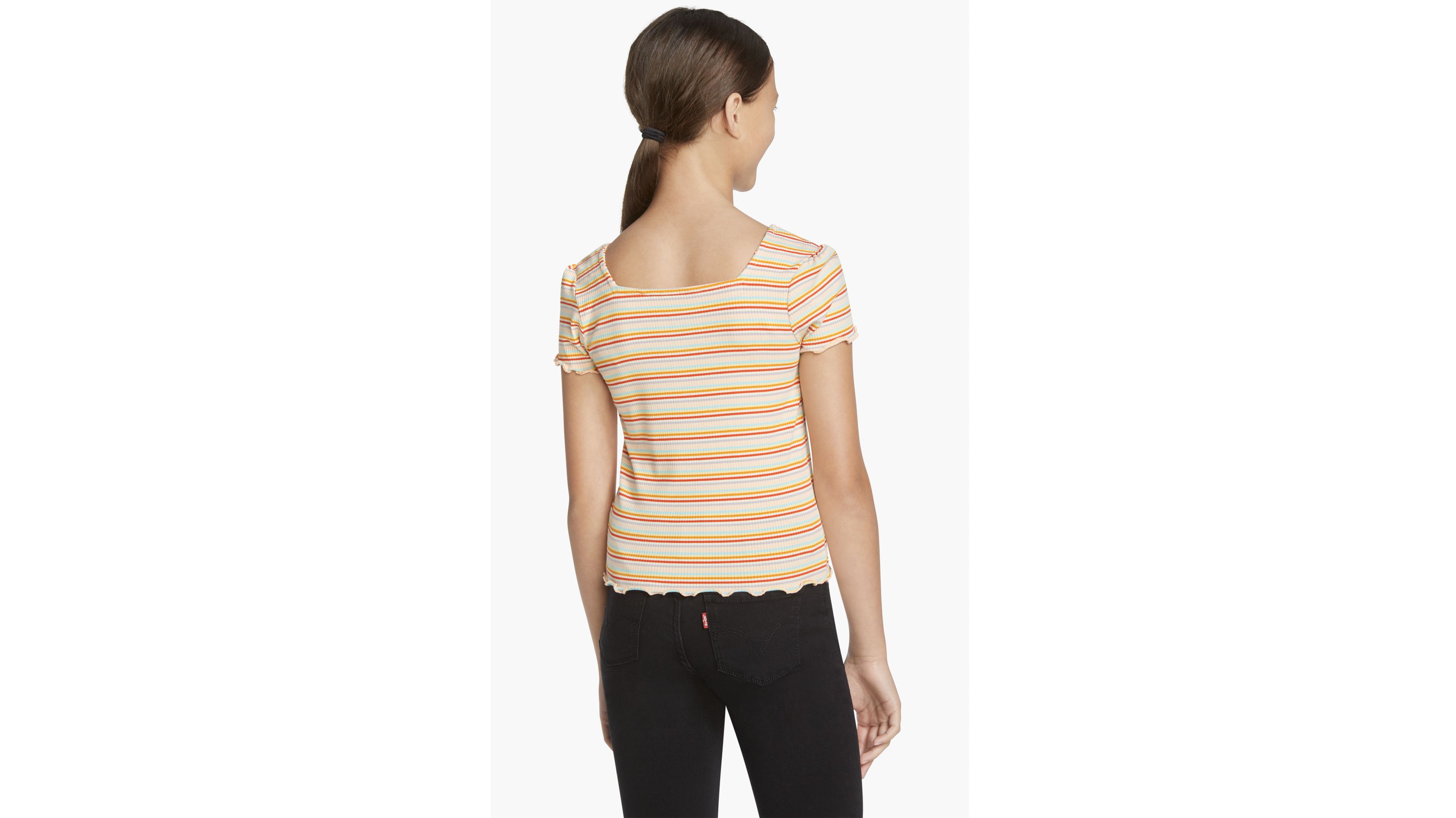 Ribbed Baby T-Shirt Big Girls S-XL 2