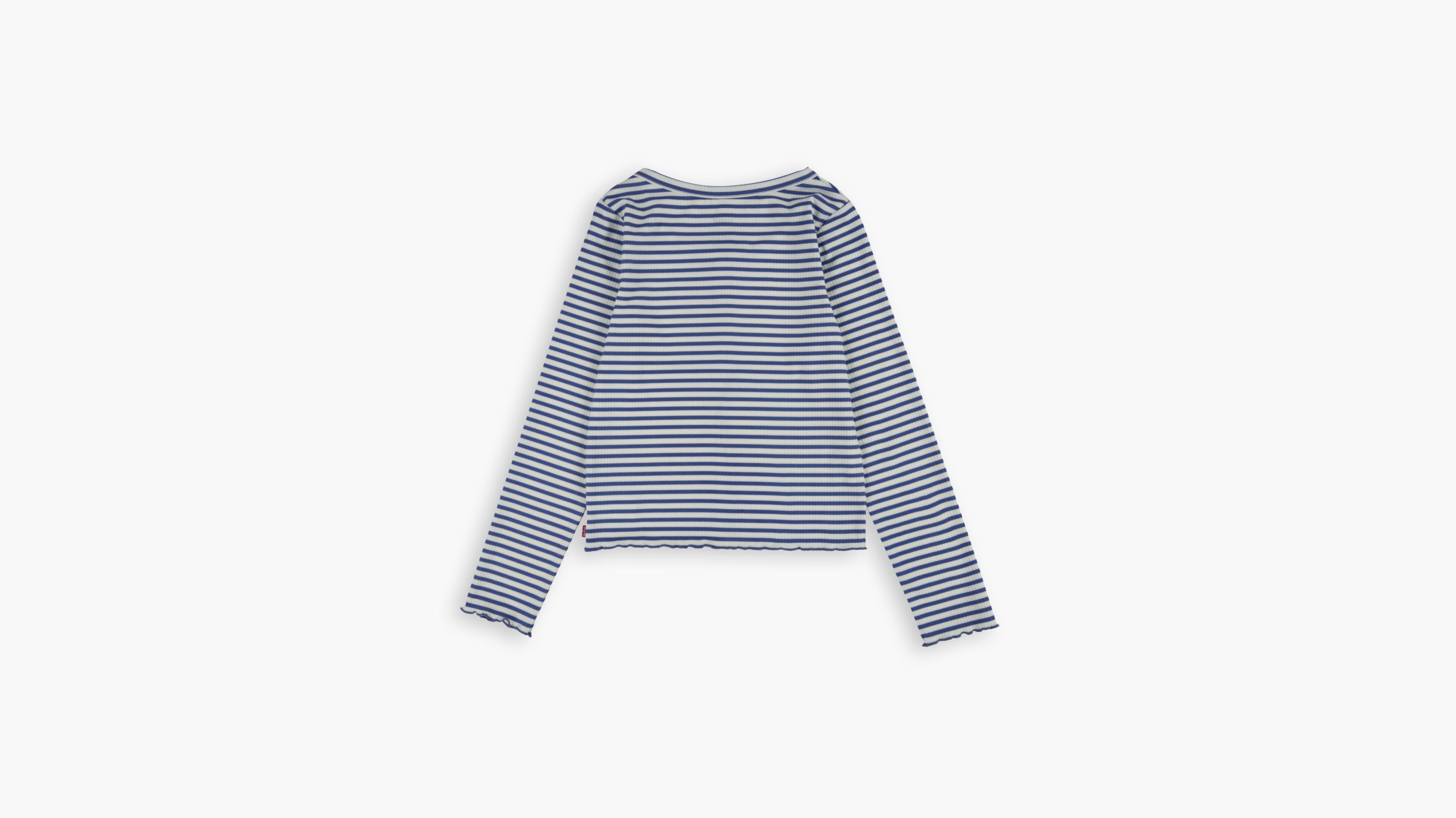 Levi's® Long Sleeve Scoop Neck Ribbed Knit Big Girls Top S-XL 2