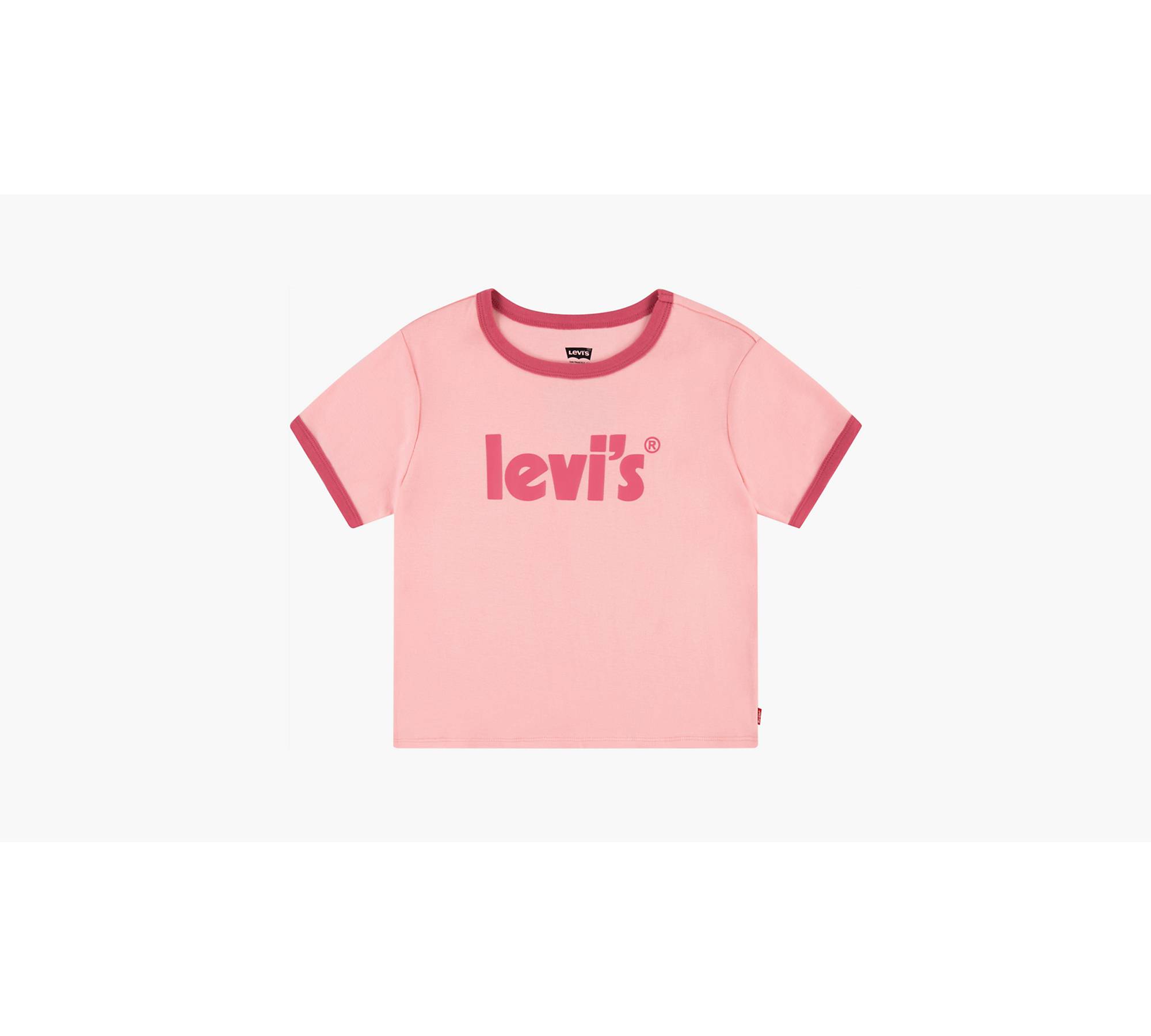Ribbed Ringer Logo Top Big Girls S-xl - Pink | Levi's® US