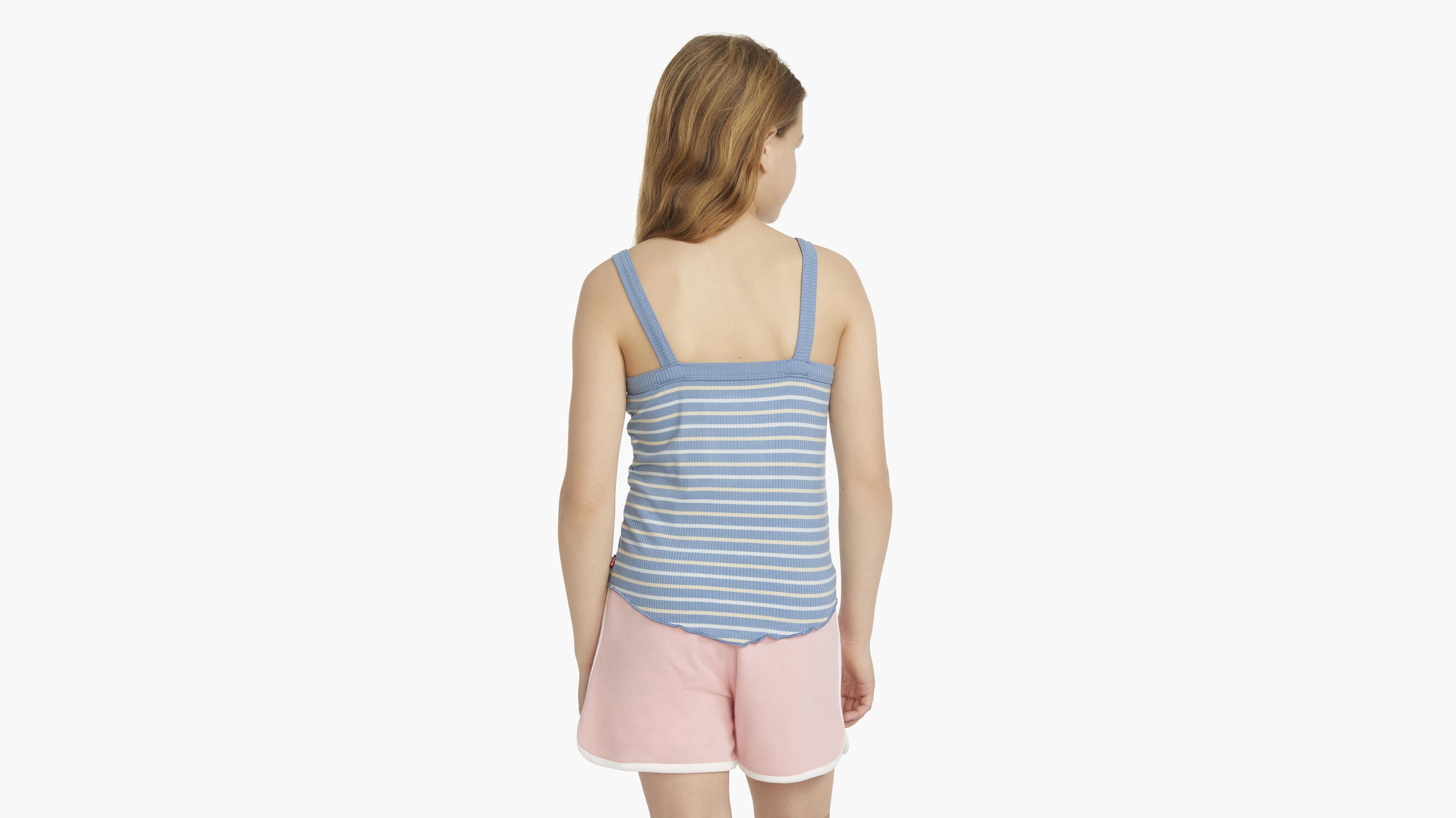 80956 Girl striped tank top with print
