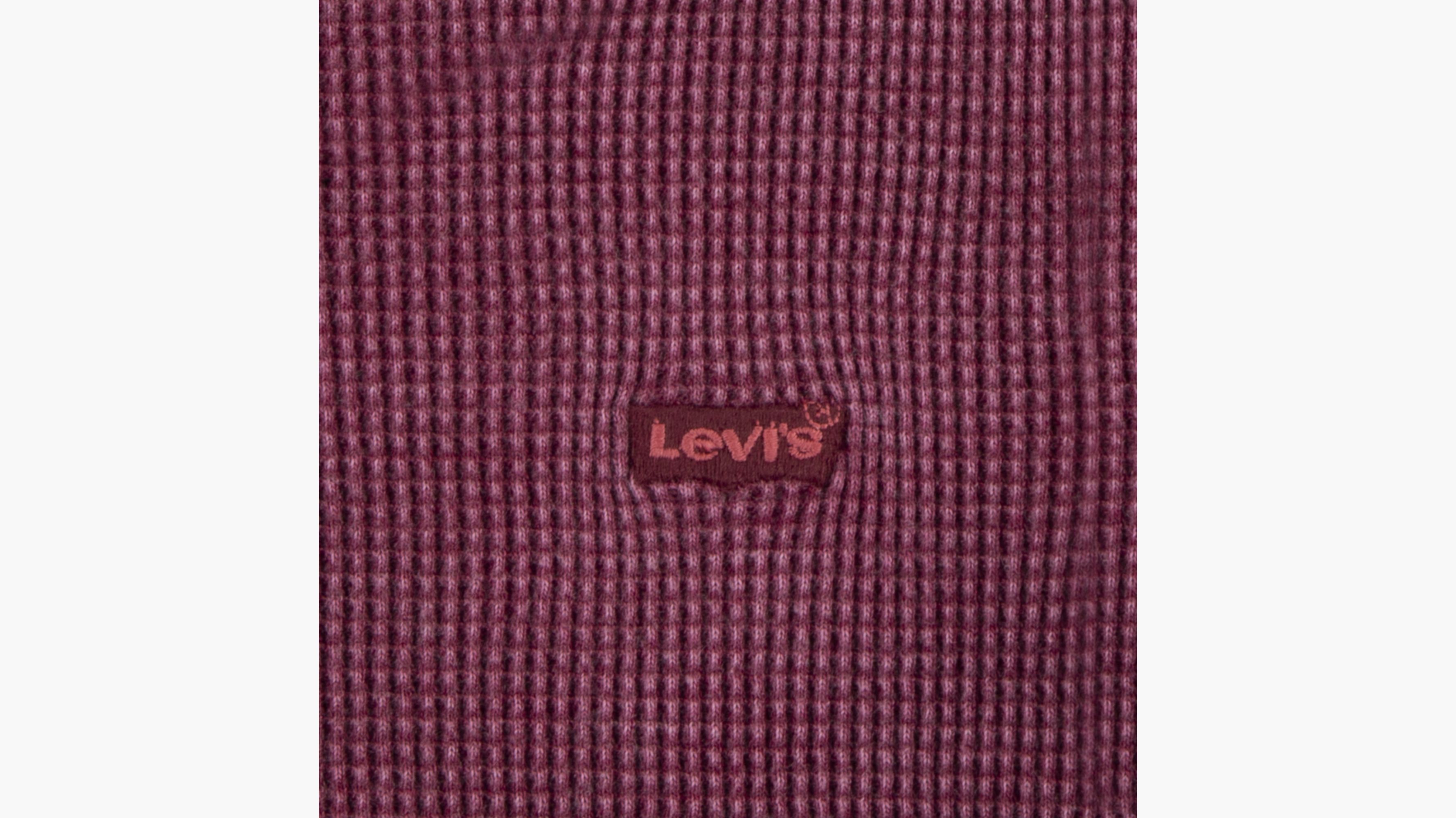 Waffle Notch Neck Top Big Girls 7-16 7