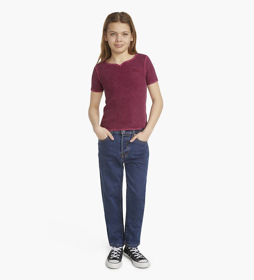 Waffle Notch Neck Top Big Girls 7-16 - Red | Levi's® US
