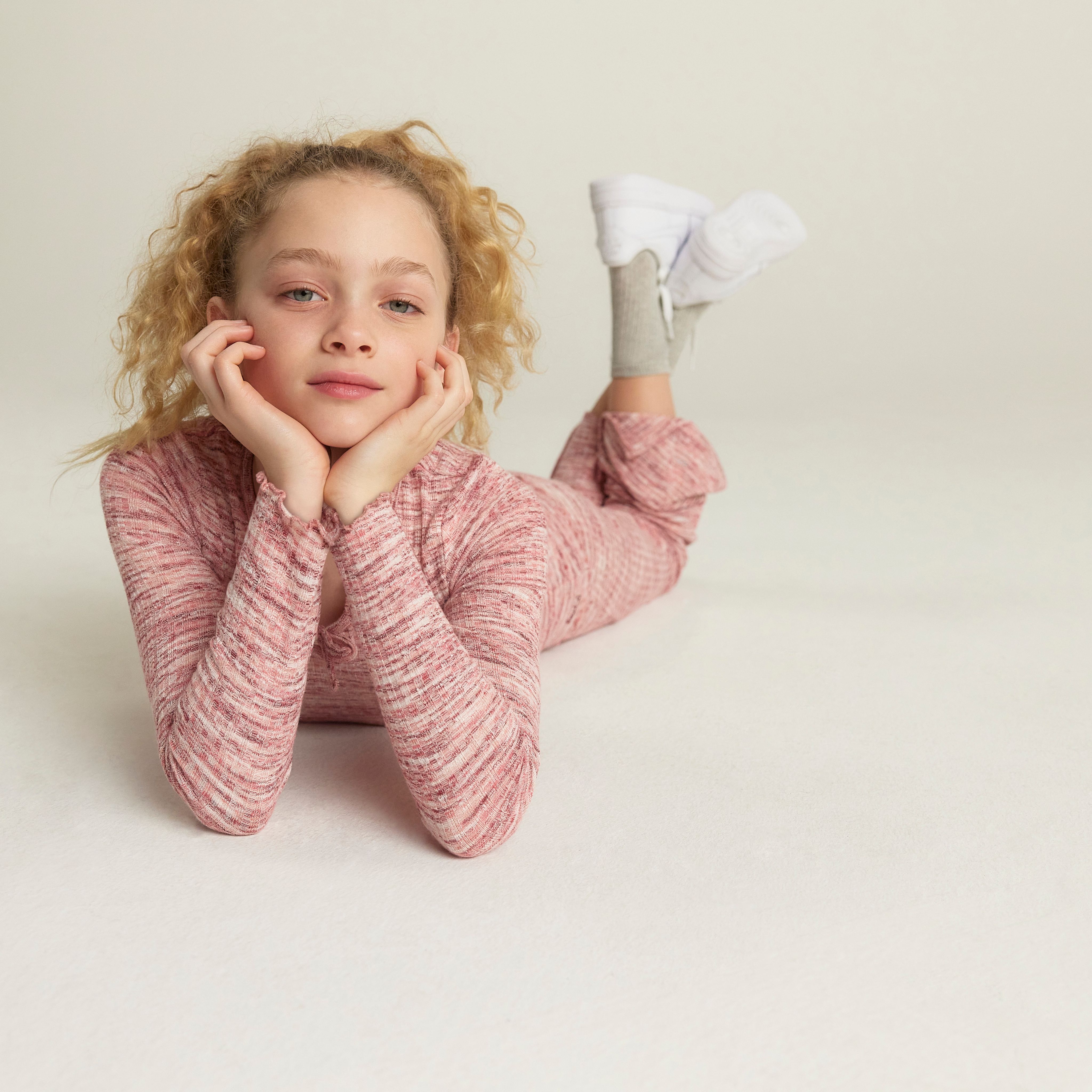 Levi's Space Dye Knit Top Big Girls 7-16 S In Pink Icing