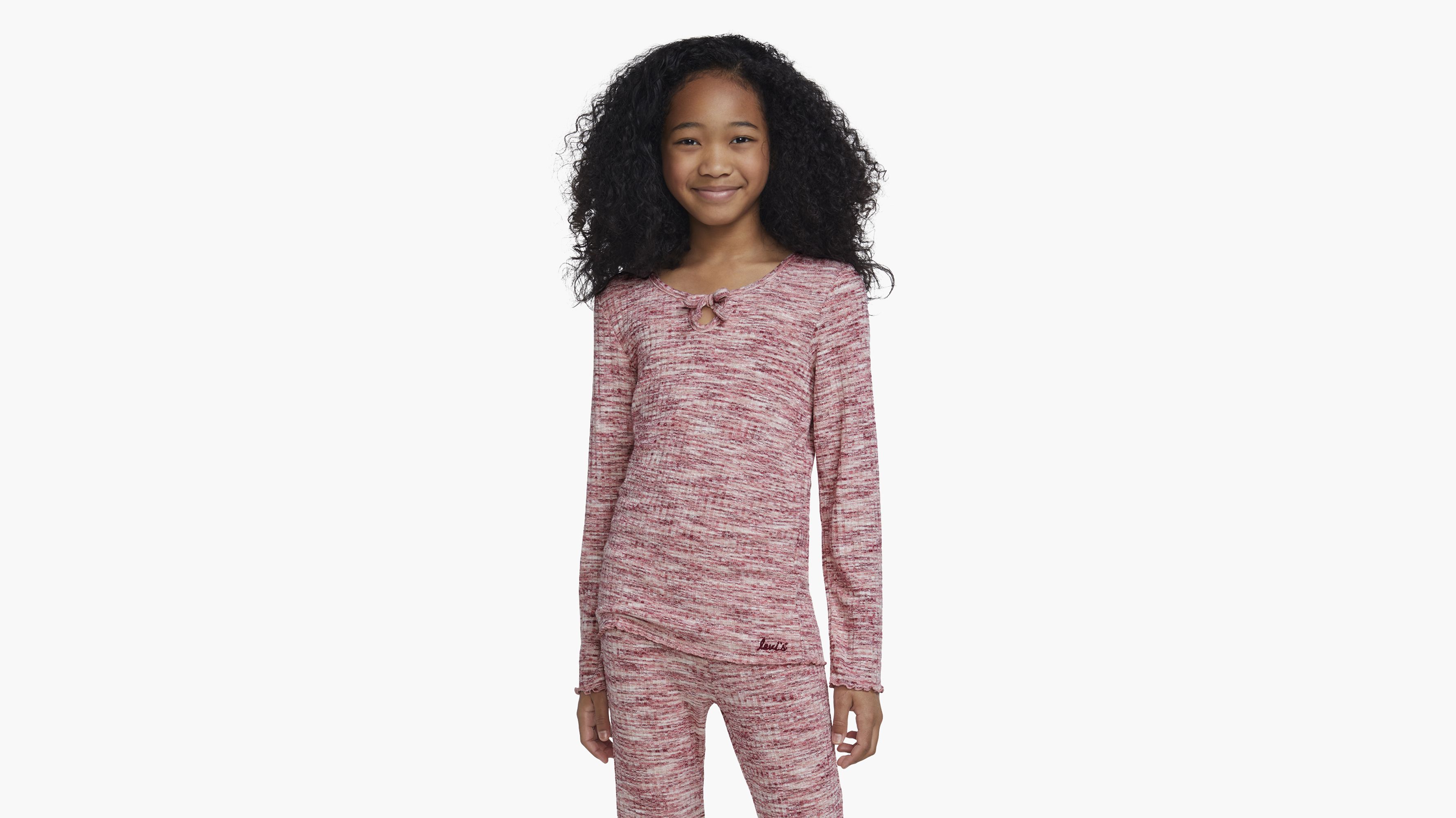 Space Dye Knit Top Big Girls 7-16 - Pink | Levi's® US