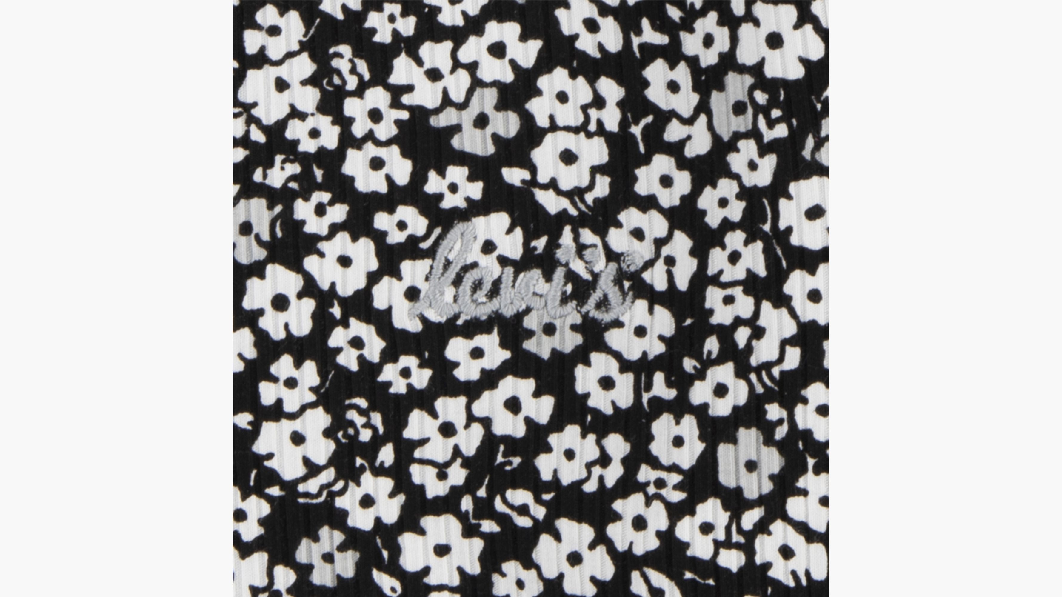 Floral Rib Top Big Girls 7-16 6