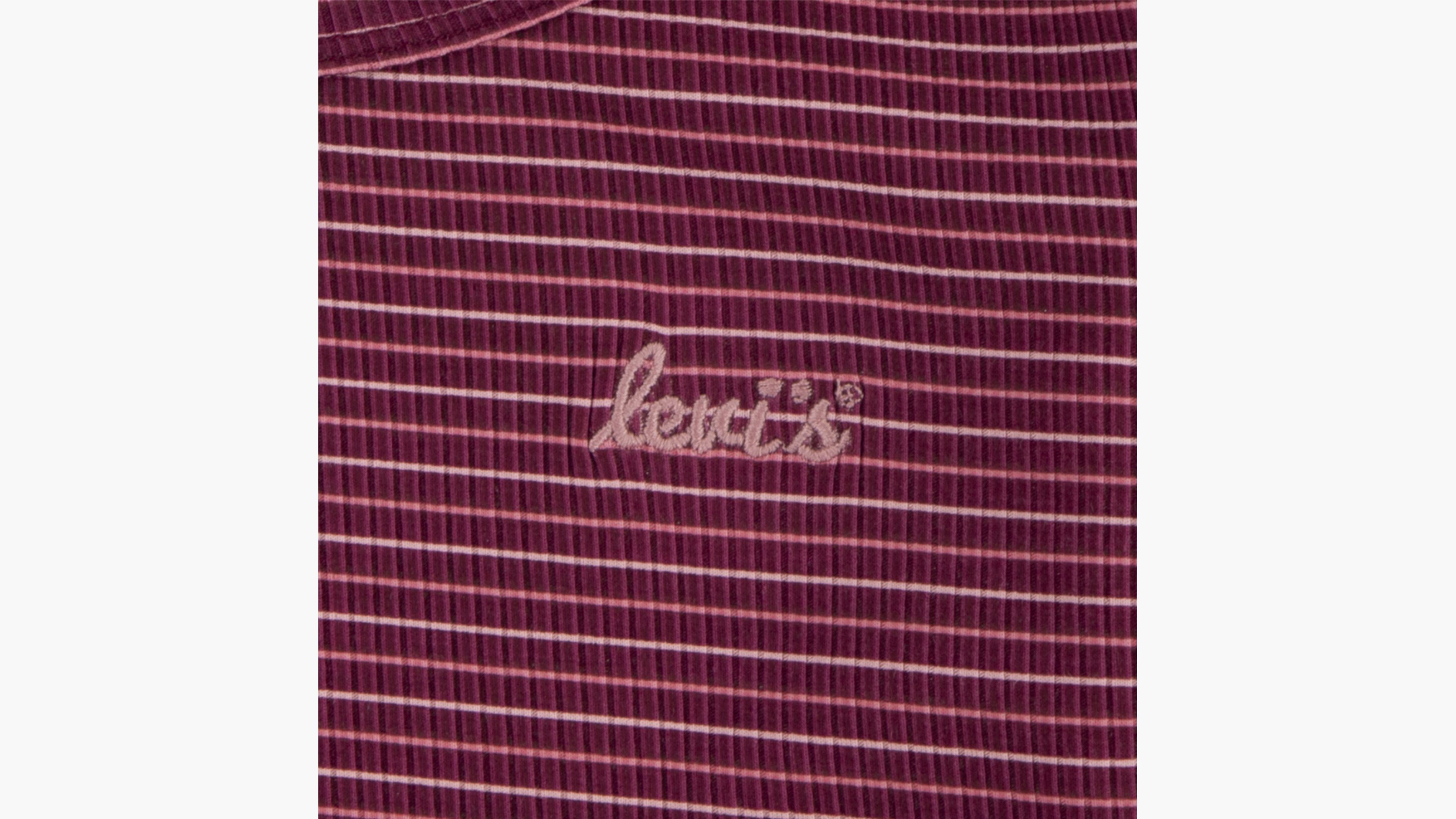 Stripe Ribbed Top Big Girls 7-16 7