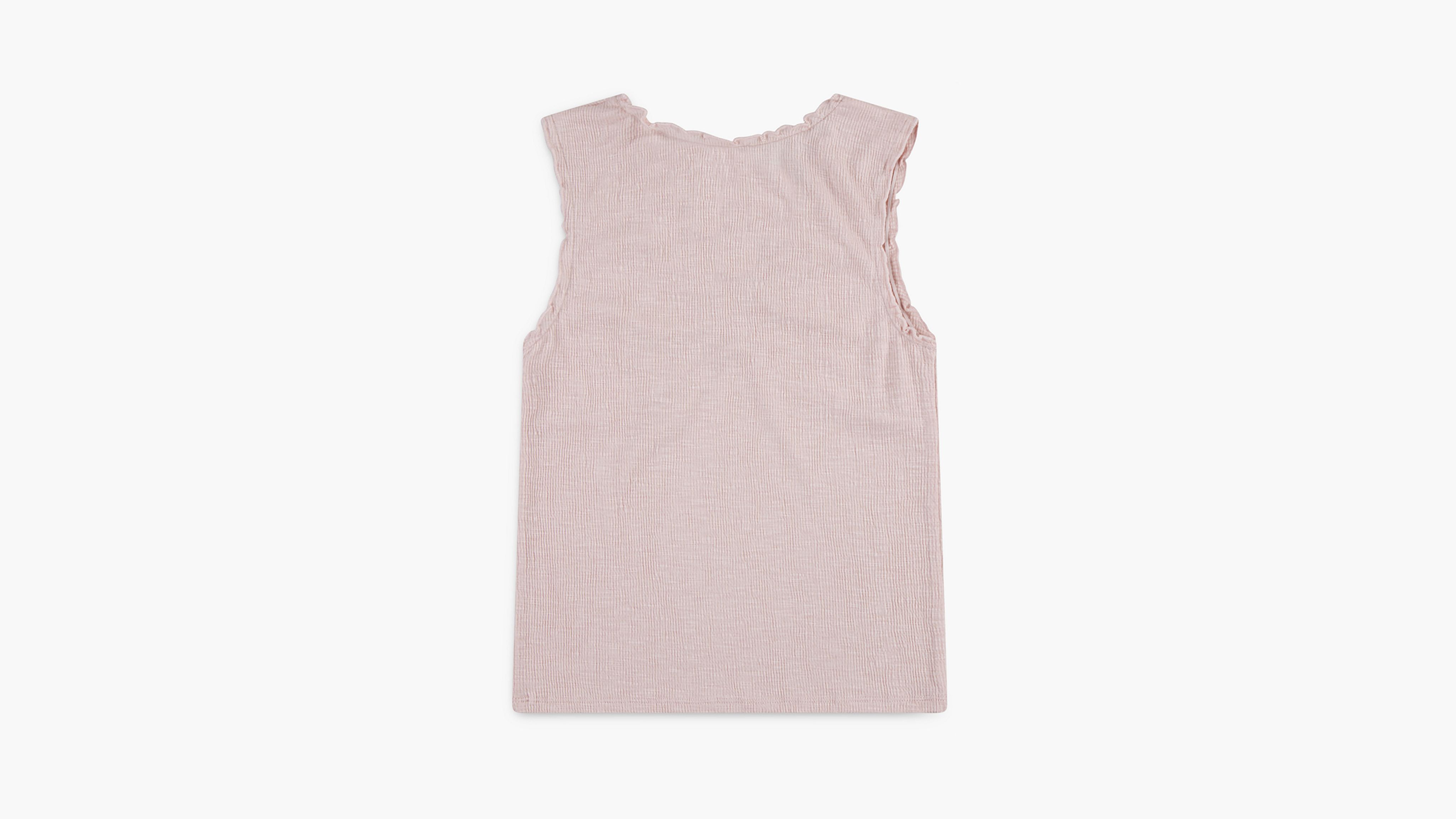 Levi's Bow Purl Edge Tank Top Big Girls S-xl Xl In English Rose