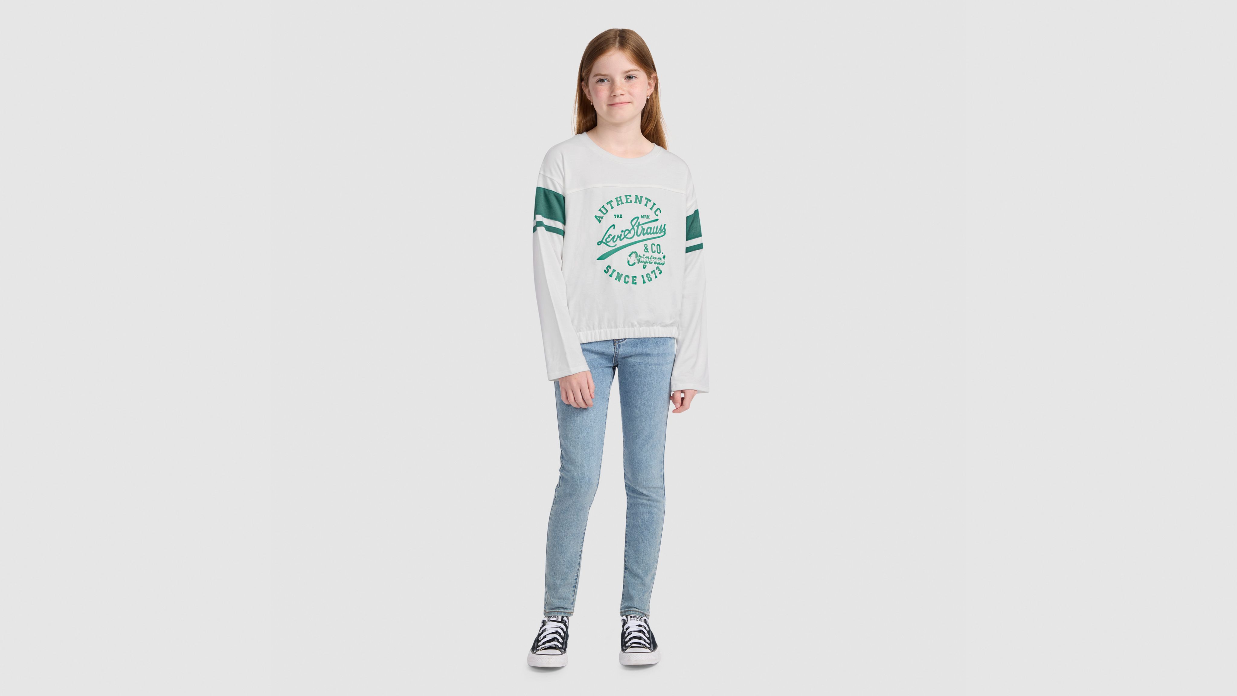 Levi's Levis Varsity Ls Tee Big Girls S-xl T-shirt S