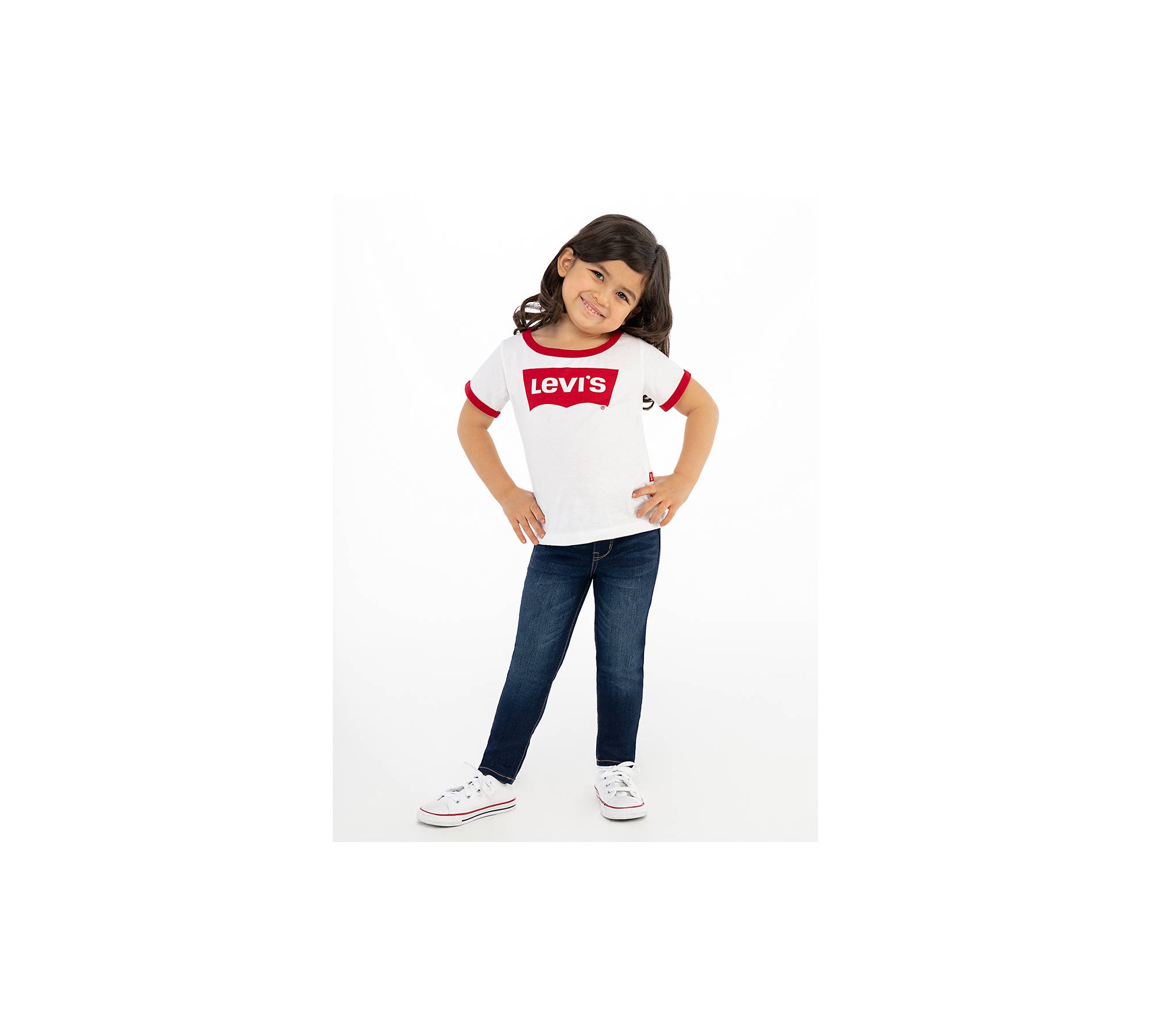 Toddler Girls 2t-4t Retro Ringer Tee Shirt - White | Levi's® US
