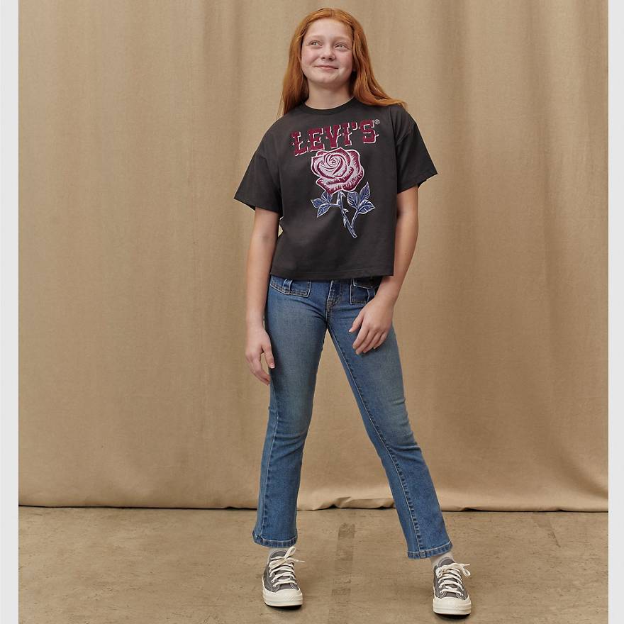 Western Roses Oversized Tee Big Girls 7-16 - Black | Levi's® US Western Roses Oversized Tee Big Girls 7-16 - Black | Levi's® US