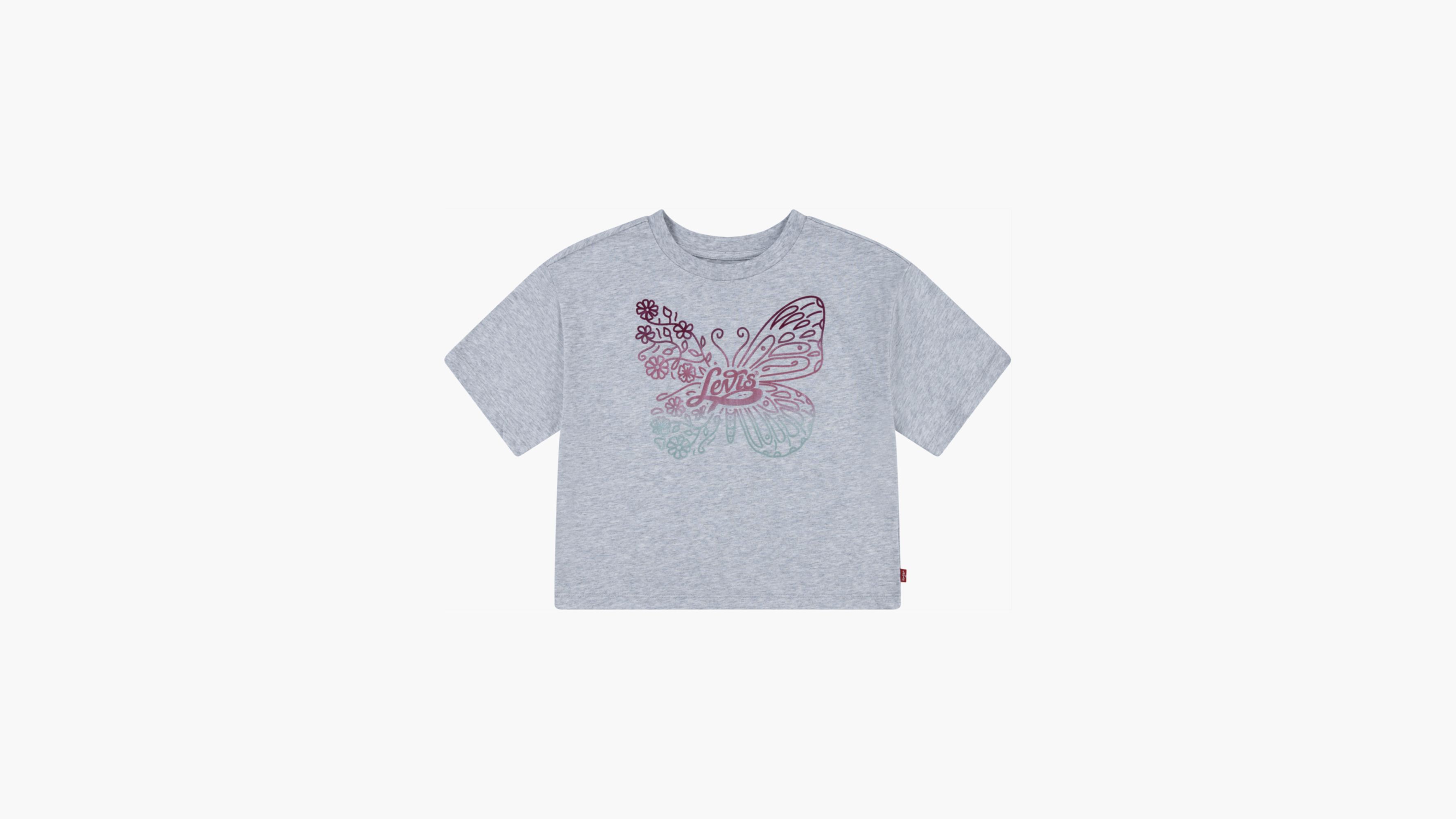 Immunity Butterfly Tee (霜降りグレー）M Meet And Greet Butterfly Tee Big Girls 7-16 - Grey | Levi's® US