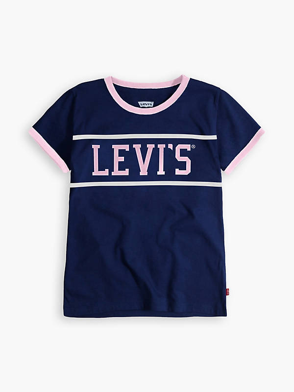 Big Girls S-xl Levi's® Ringer Tee Shirt - Blue | Levi's® US