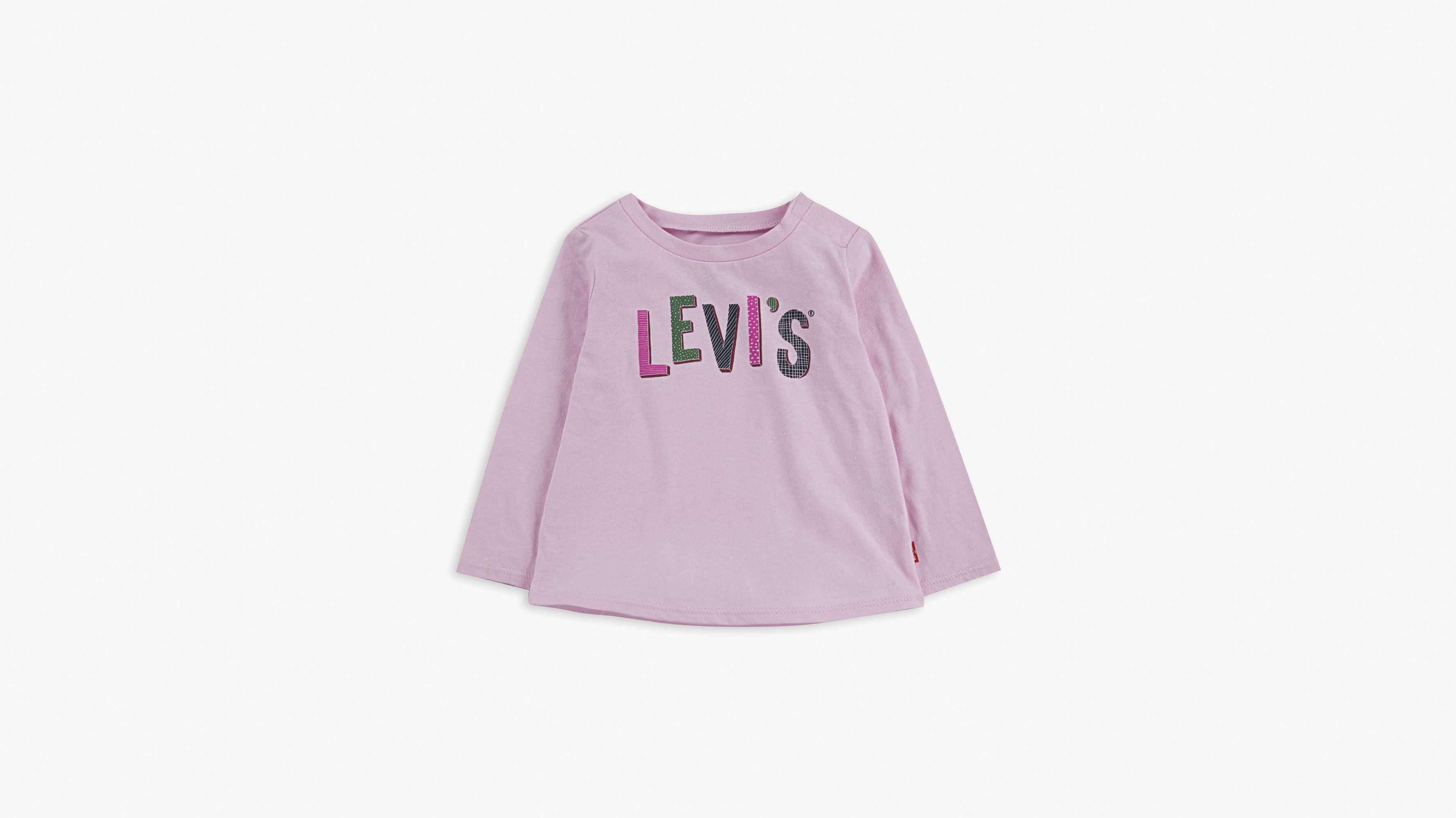 Baby Long Sleeve Graphic Tee Shirt - Pink | Levi