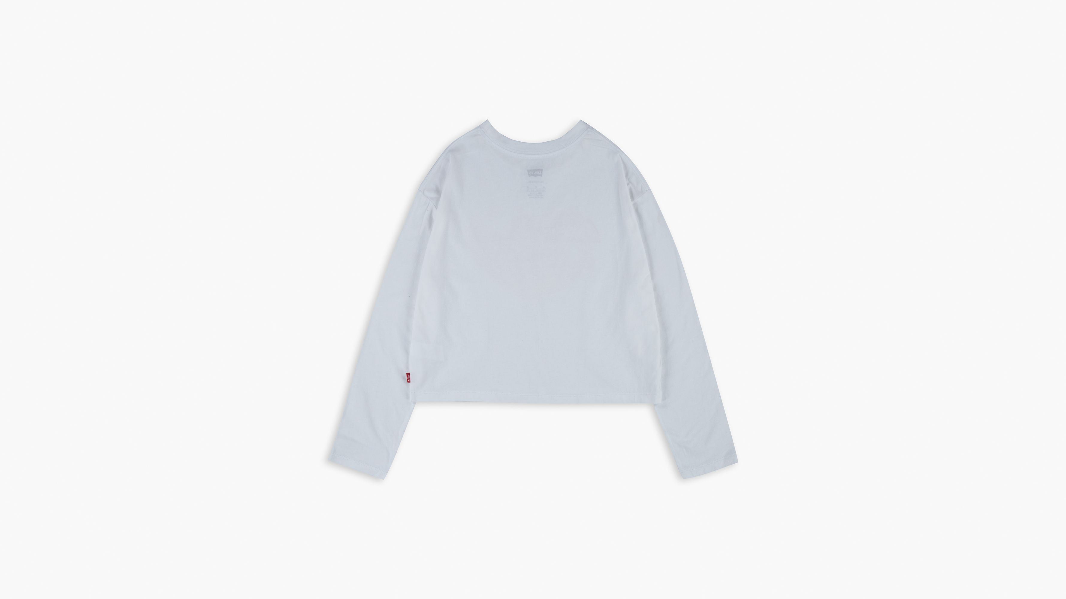 Girls S-xl Long Sleeve Cropped T-shirt 