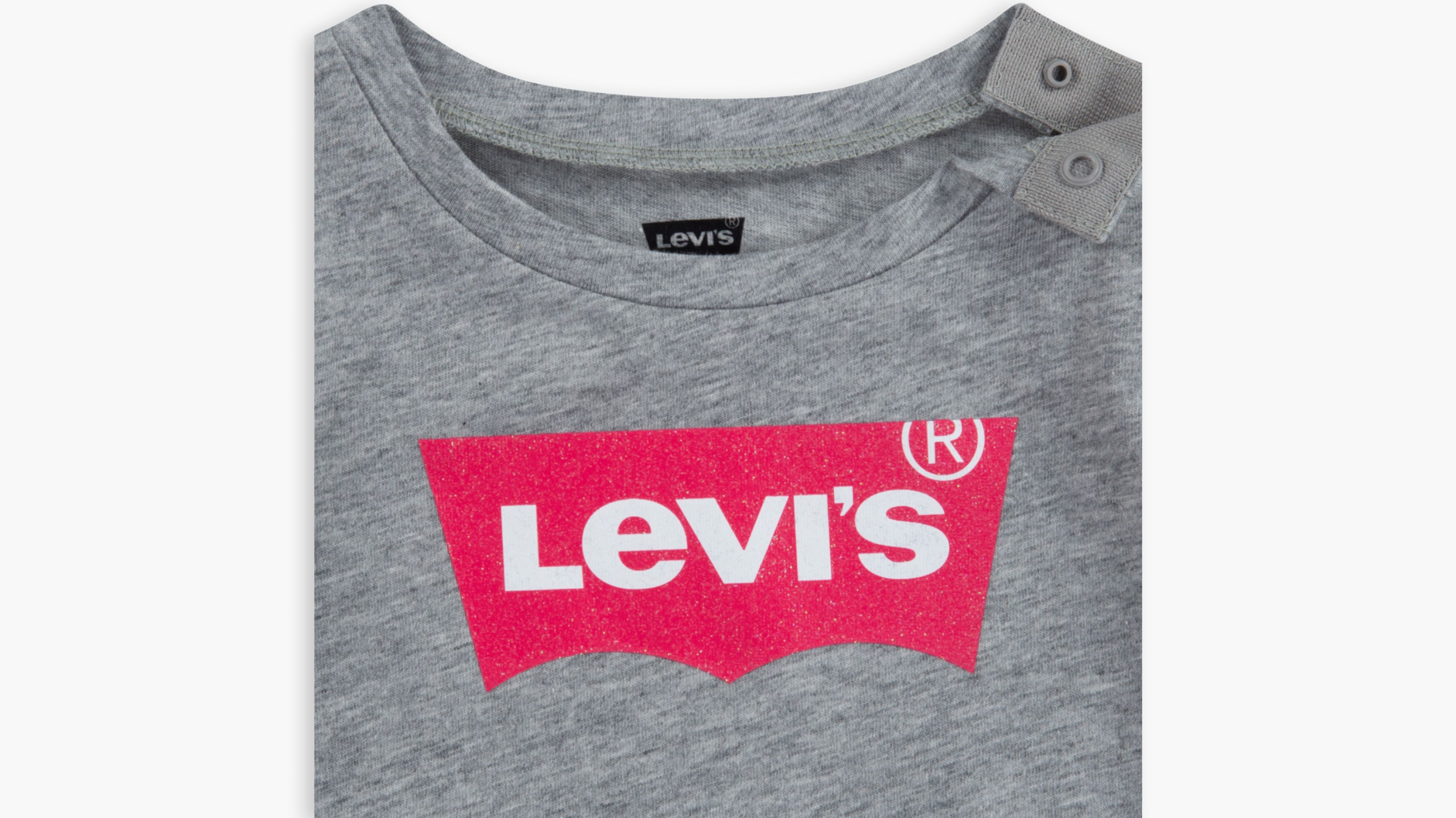 Levi s Logo T shirt Baby Girls 12 24m Grey Levi s US