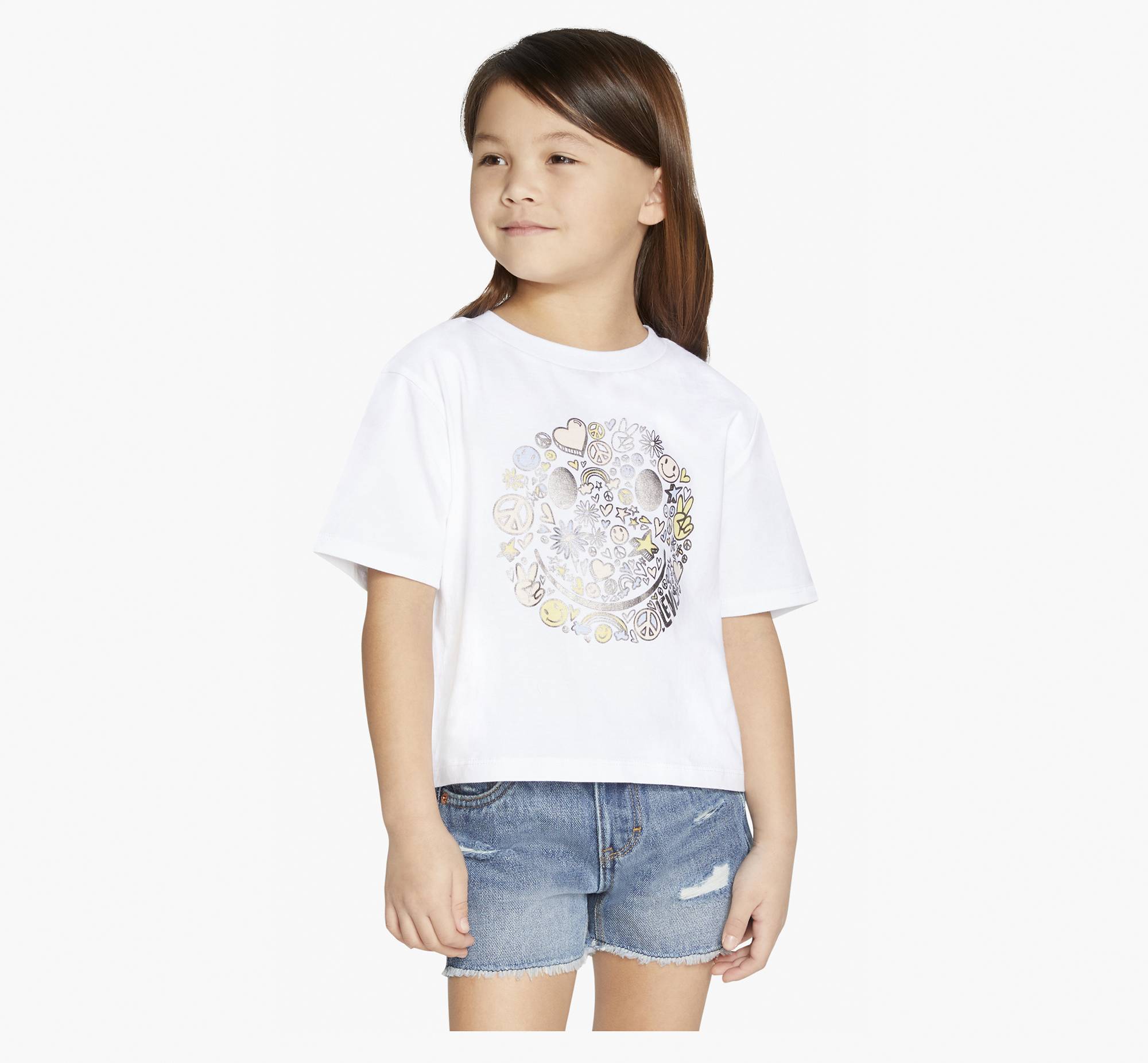 Meet And Greet Graphic T-shirt Little Girls 4-6x - White | Levi's® US