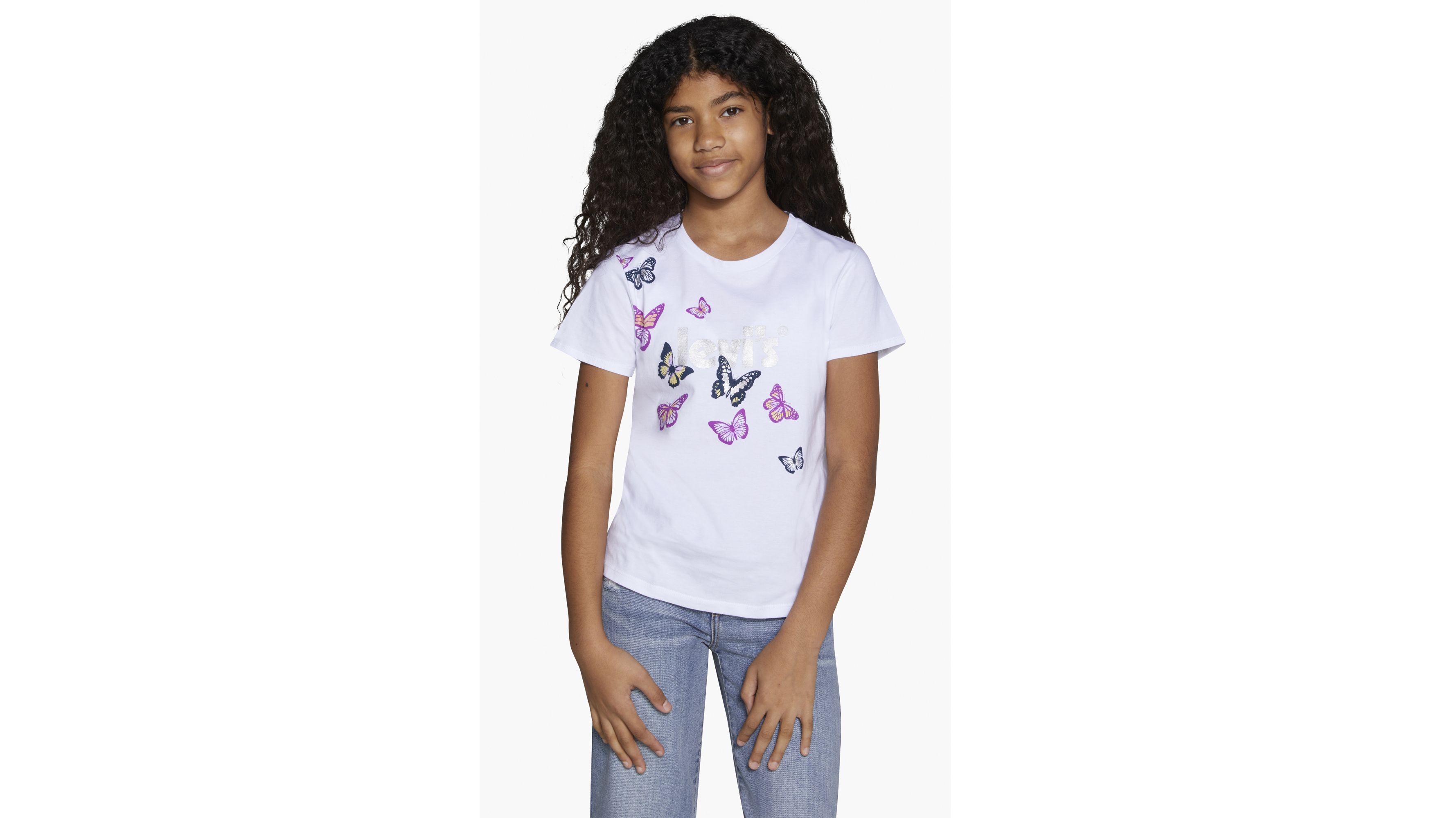 Butterfly Graphic T-Shirt Big Girls S-XL 1