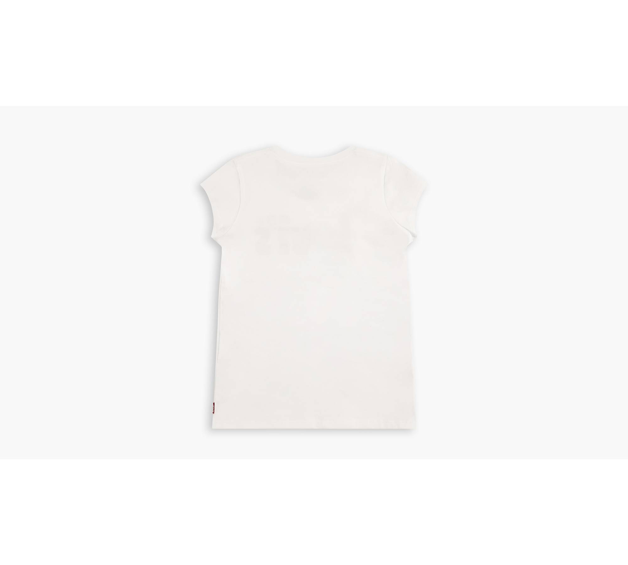 Levi's® Short Sleeve Poster Logo Tee Little Girls 4-6x - White | Levi's® US