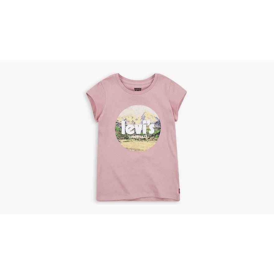 Levi's® Mountain Logo Short Sleeve Tee Little Girls 4-6x 1