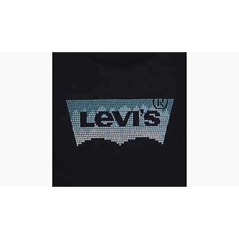Levi's® Glitter Batwing Logo Long Sleeve T-Shirt Little Girls 4-6x 3