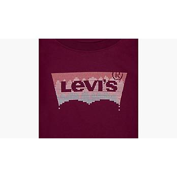 Levi's® Glitter Batwing Logo Long Sleeve T-Shirt Little Girls 4-6x 3