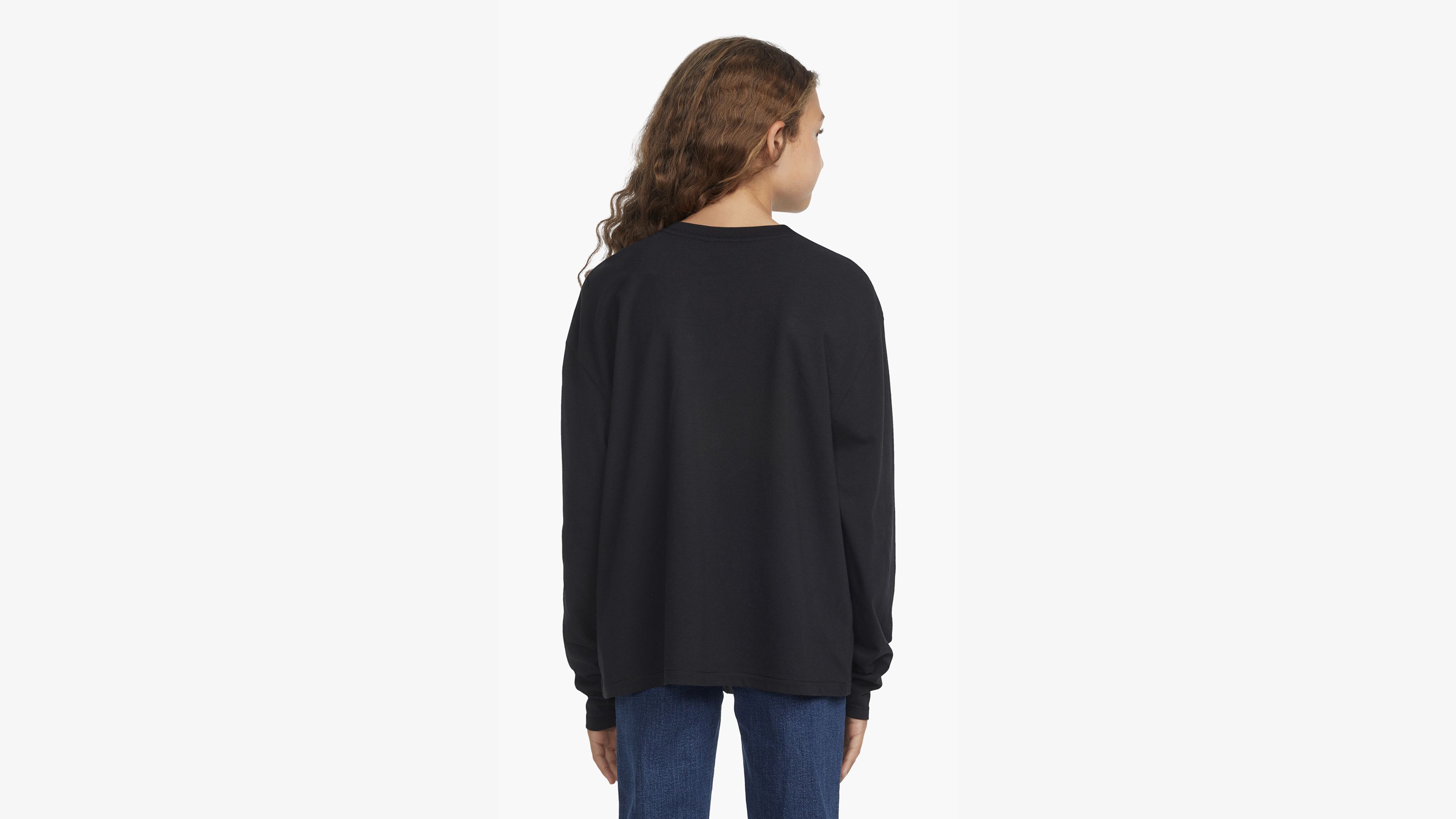 Levi's® Glitter Batwing Logo Long Sleeve T-Shirt Big Girls 7-16 3