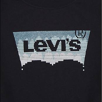 Levi's® Glitter Batwing Logo Long Sleeve T-Shirt Big Girls 7-16 6