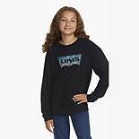 Levi's® Glitter Batwing Logo Long Sleeve T-Shirt Big Girls 7-16 2