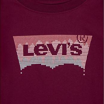 Levi's® Glitter Batwing Logo Long Sleeve T-Shirt Big Girls 7-16 6