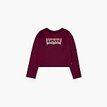 Levi's® Glitter Batwing Logo Long Sleeve T-Shirt Big Girls 7-16 4